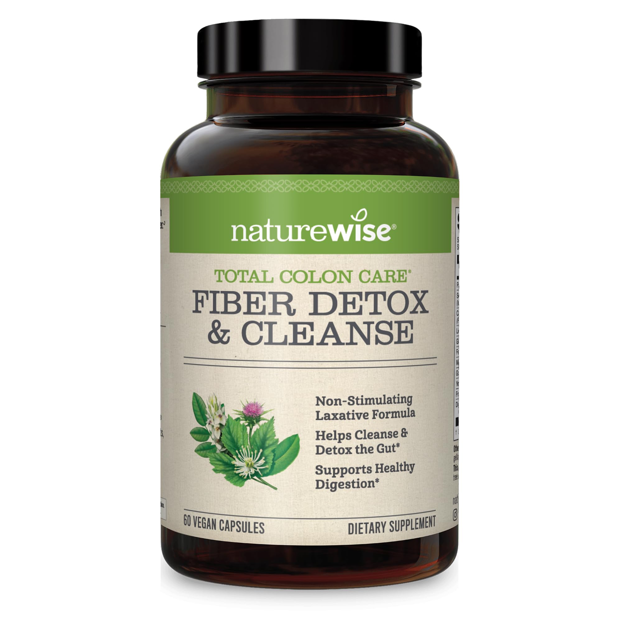 NatureWise Total Colon Care Fiber Cleanse with Herbal Laxatives, Prebiotics, & Digestive NatureWise uk supplements