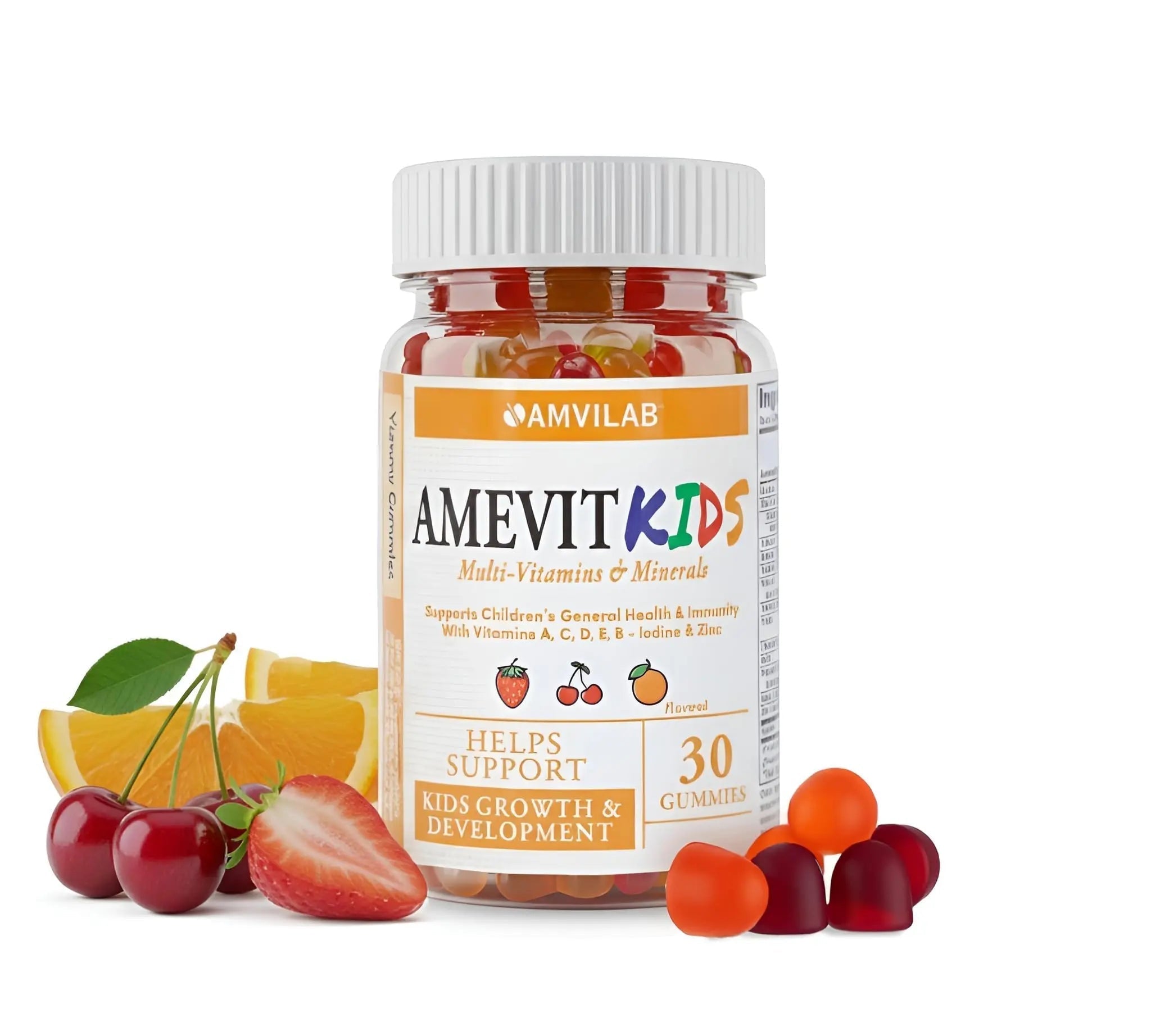 AMVILAB Amevit Kids Gummy Multivitamin – Complete Daily Vitamins for Children – with Essential Nutrients for Growth & Immunity AMVILAB uk supplements