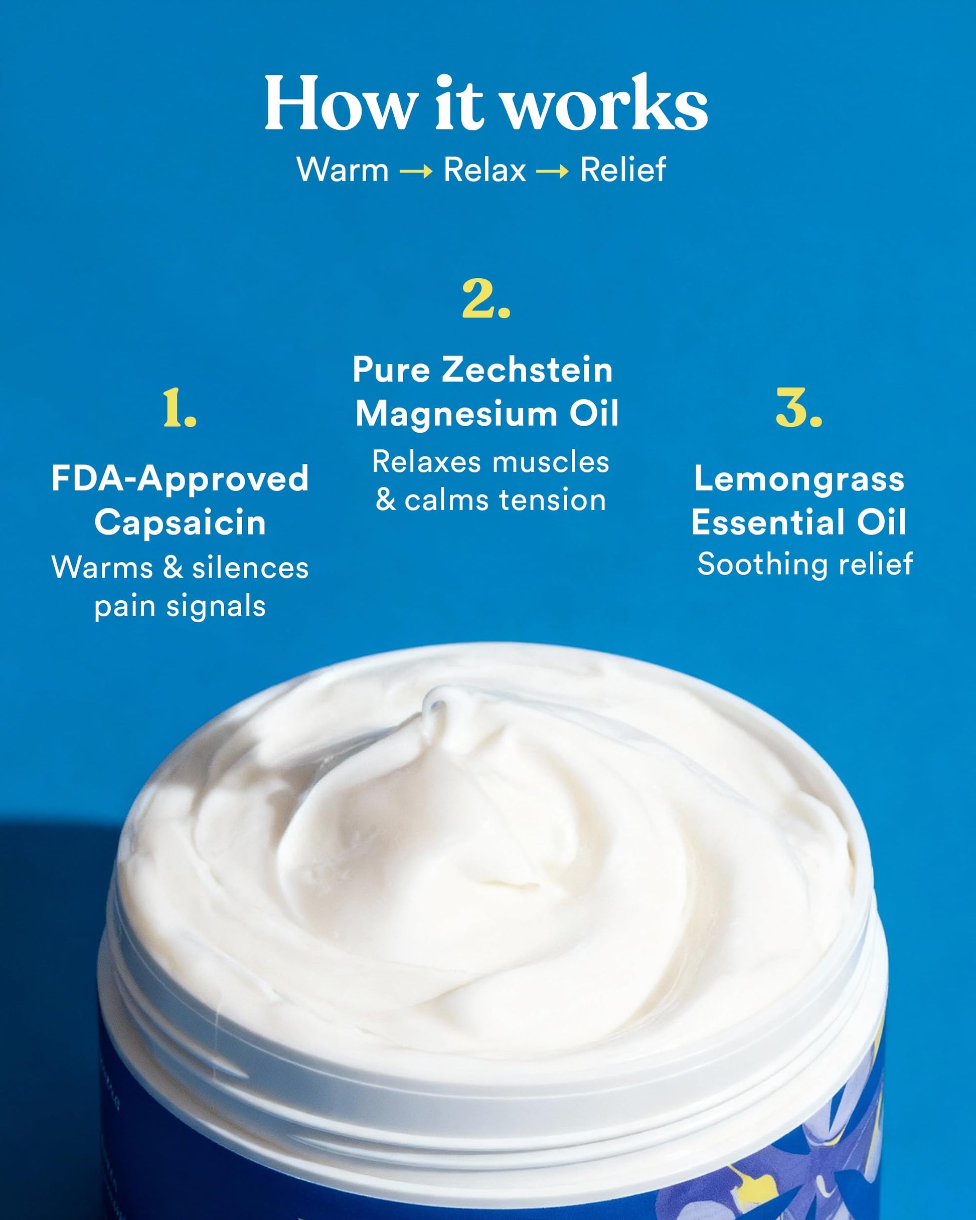ASUTRA Melt Pain Away Magnesium Cream – Warming Capsaicin Formula for Leg Cramps, Muscle Tension & Nighttime Leg Relief – Fast-Absorbing, Non-Sticky Topical Magnesium Lotion for Feet & Body ASUTRA uk supplements