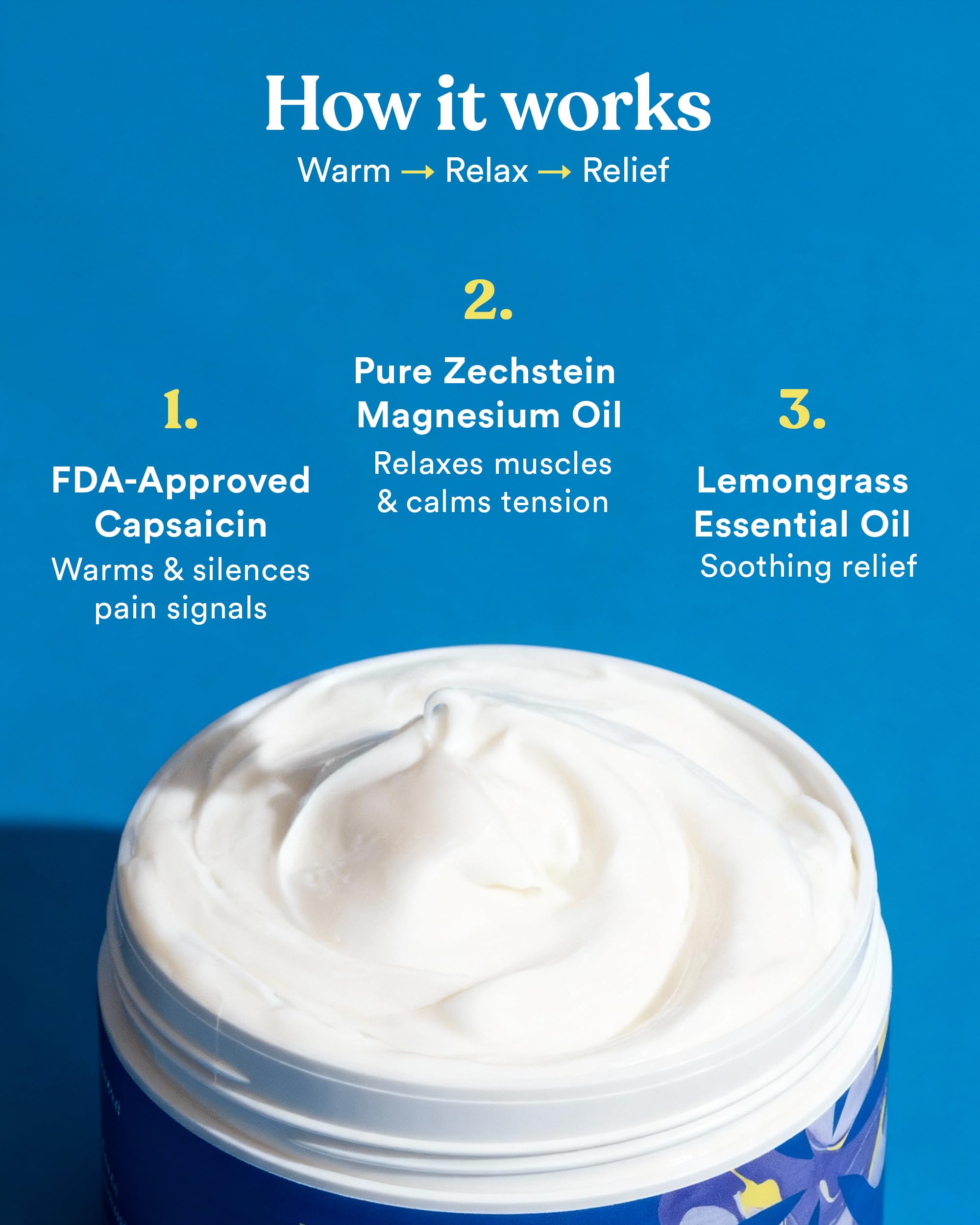 ASUTRA Melt Pain Away Magnesium Cream – Warming Capsaicin Formula for Leg Cramps, Muscle Tension & Nighttime Leg Relief – Fast-Absorbing, Non-Sticky Topical Magnesium Lotion for Feet & Body ASUTRA uk supplements