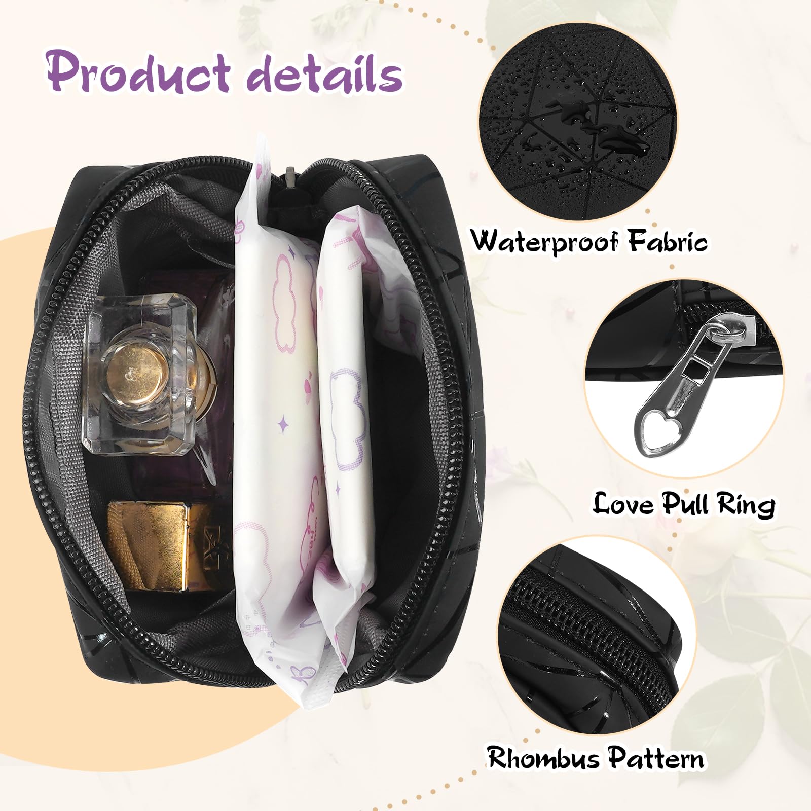 Yazabai Sanitary Napkin Storage Bag Pouch 4PCS Pads and Tampons Bags Pouches Portable Yazabai uk supplements