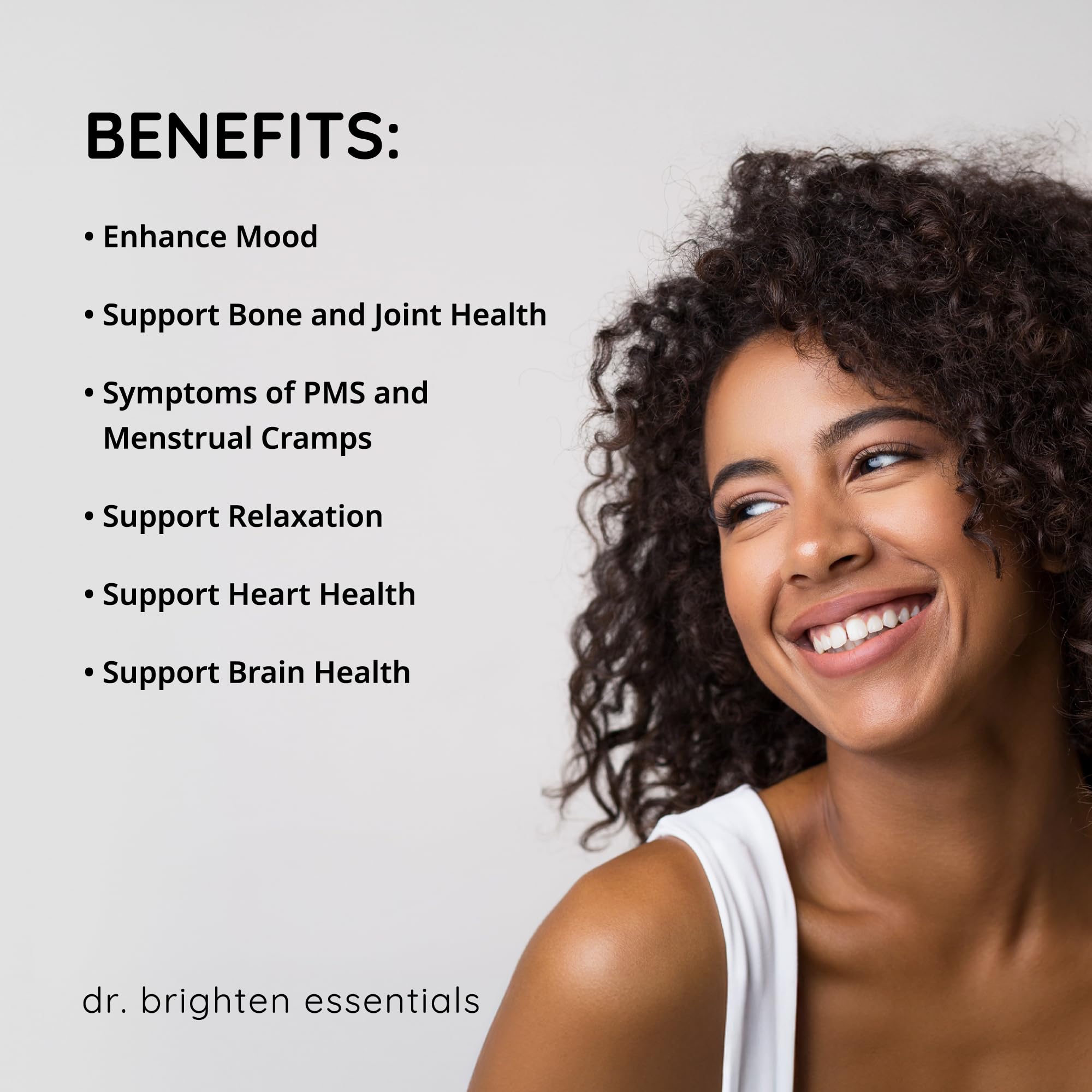 Dr. Brighten Magnesium Plus (as Magnesium Bi-glyncinate) - Beneficial in Maintaining a Healthy Mood, Sleep, Hormone Balance and Reducing Symptoms of PMS and Menstrual Cramps Dr. Brighten uk supplements