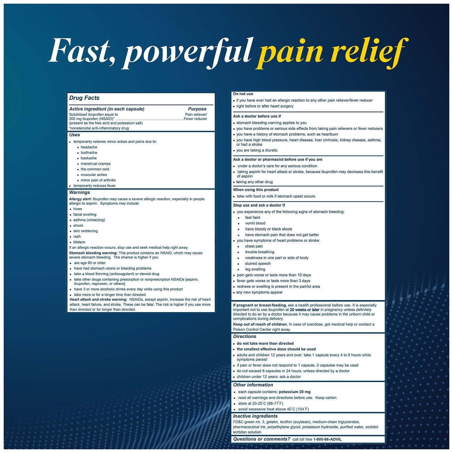 Advil Liqui-Gels (2pk, 120 Count) Advil uk supplements