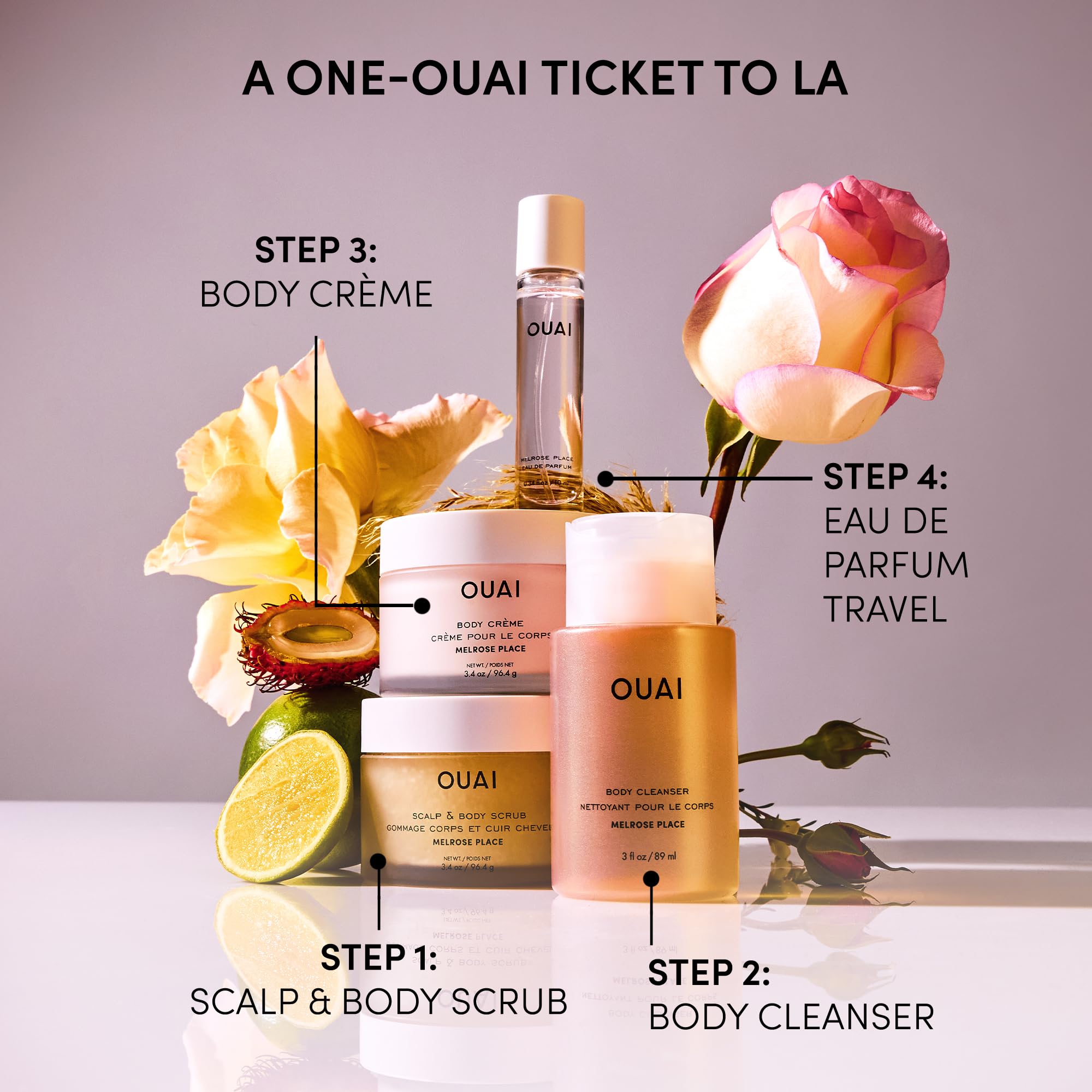 OUAI Body Cream Travel Size, Melrose Place - Hydrating Whipped Body Cream with Cupuaçu Butter, Coconut Oil & Squalane - Softens Skin and Delivers Healthy-Looking Glow - Sulfate Free Skin Care (3.4 Oz) OUAI uk supplements
