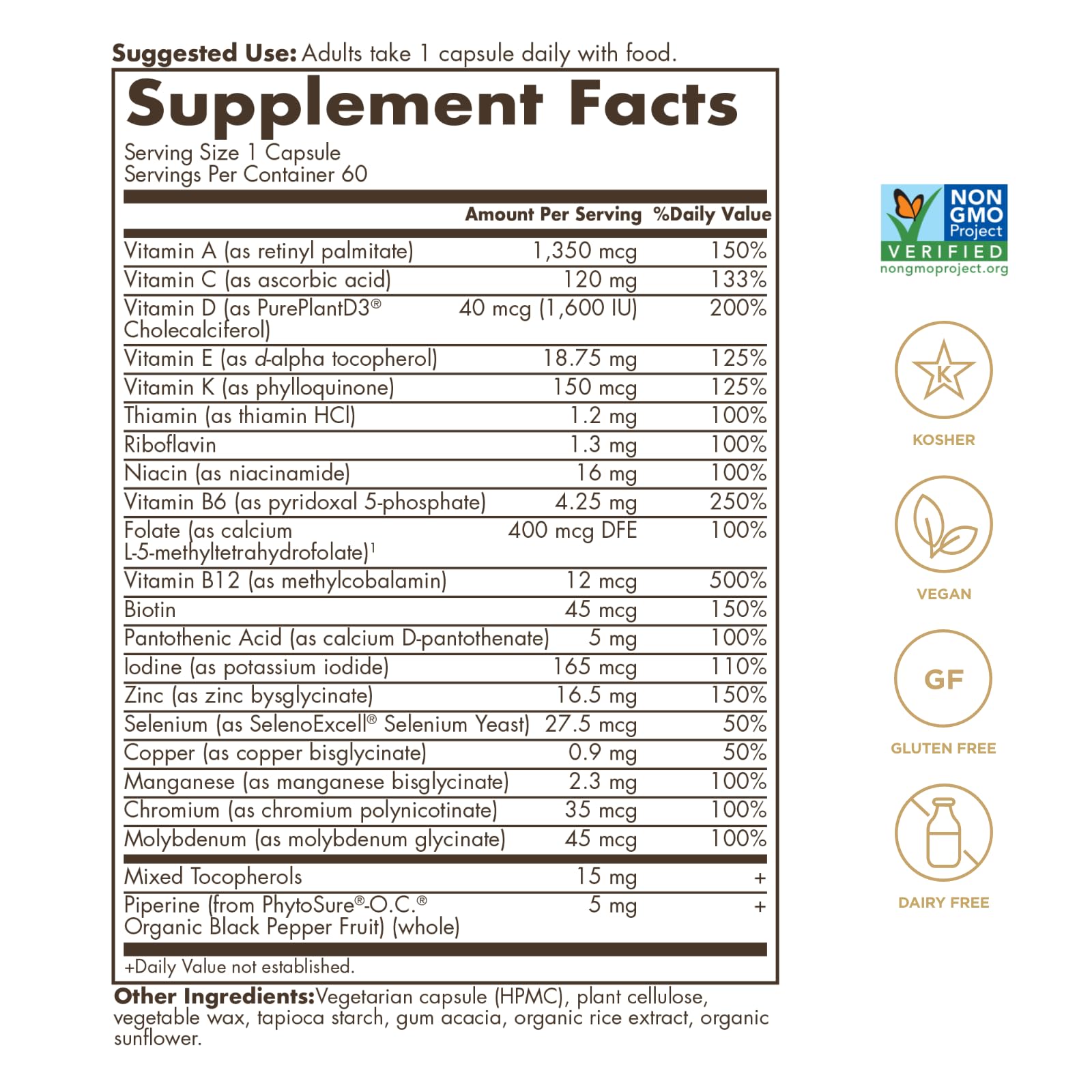 SOLGAR One a Day Women & Mens Bundle:Daily Women's Multi Whole Body Support, 60 Servings + Daily Men's Multivitamin Whole Body Support Supplement, 60 Servings SOLGAR uk supplements
