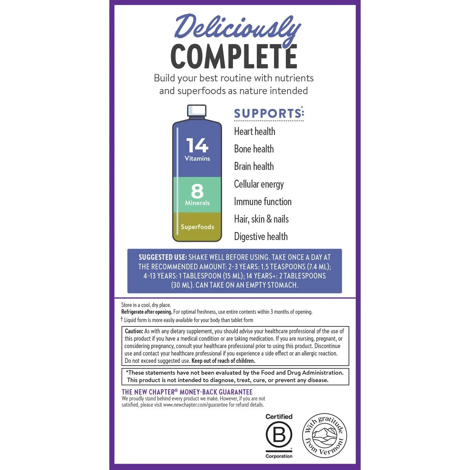 New Chapter Liquid Multivitamin + Mineral Supplement for Whole-Body Benefits, 100% Delicious Multivitamin for Adults New Chapter uk supplements