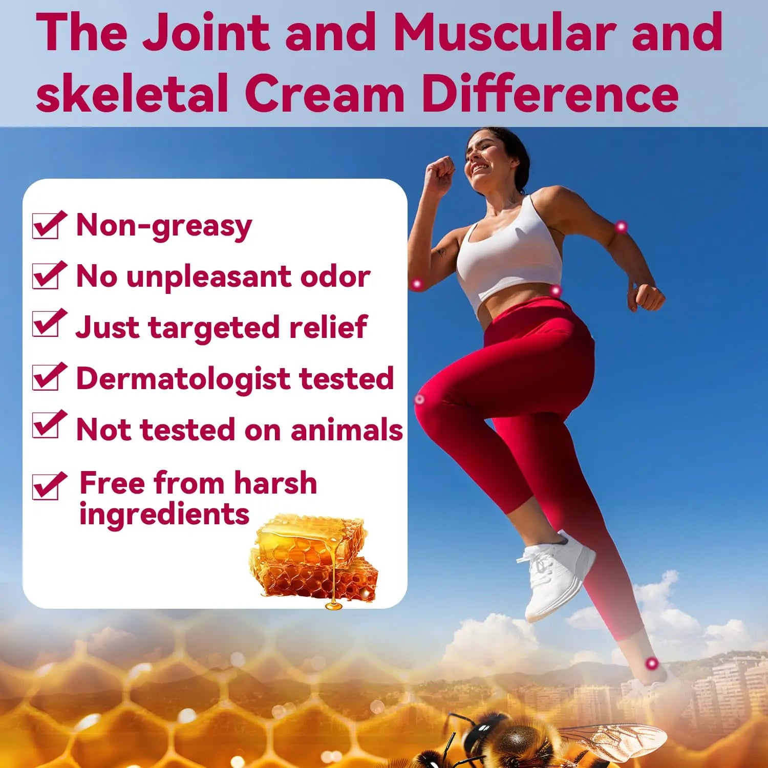 DRUOUO Natural Organic NZL Bee Venom Professional Serum Care, Joint & Muscle & Bone Cream Gel - for Back, Neck, Hand, Foot, Knee, Muscle, Shoulder, Hip, Nerve, Vitamin B6, Aloe Vera, Adult, Elderly DRUOUO uk supplements