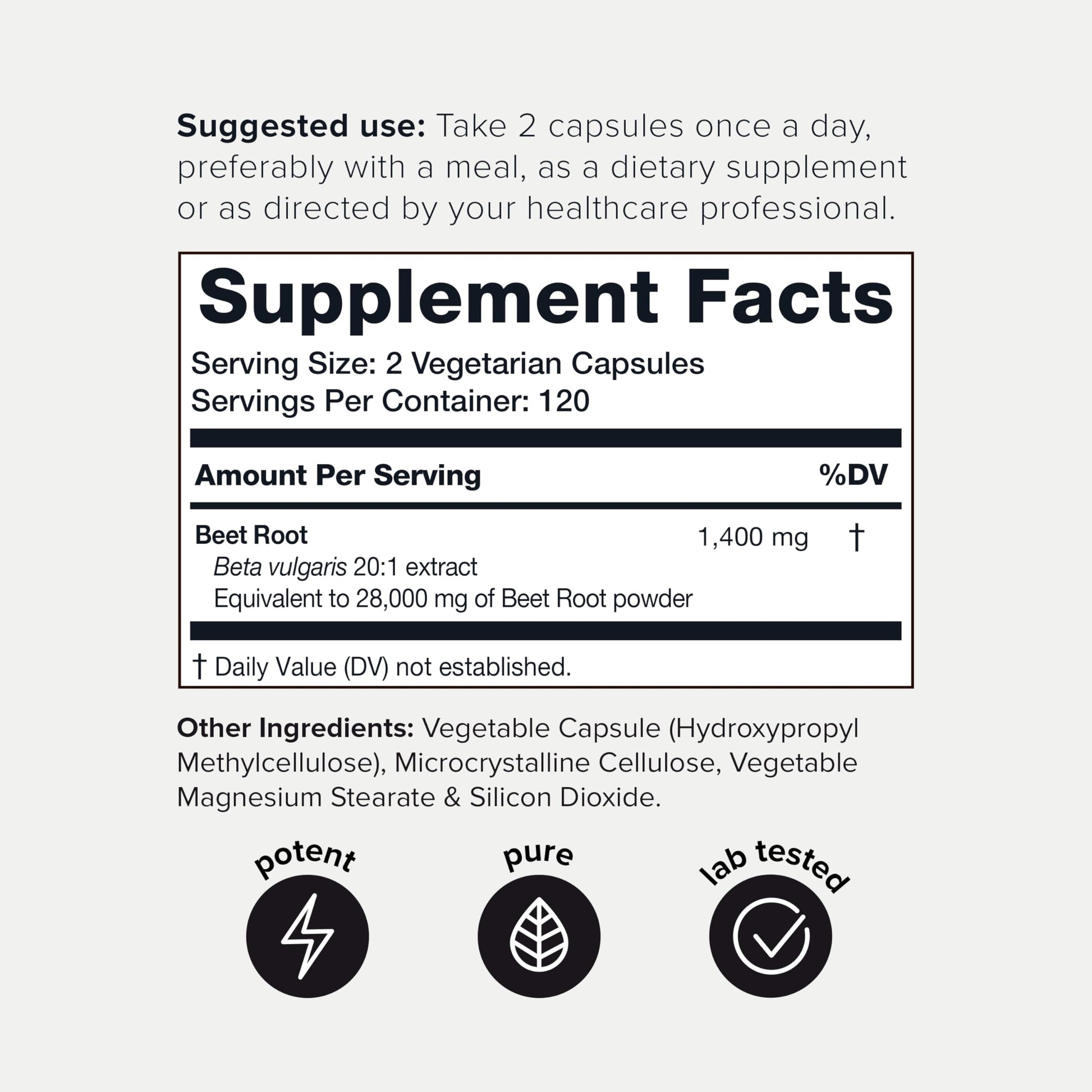 28,000mg 20x Concentrated Extract Beet Root Capsules - Natural Nitric Oxide Booster Toniiq uk supplements
