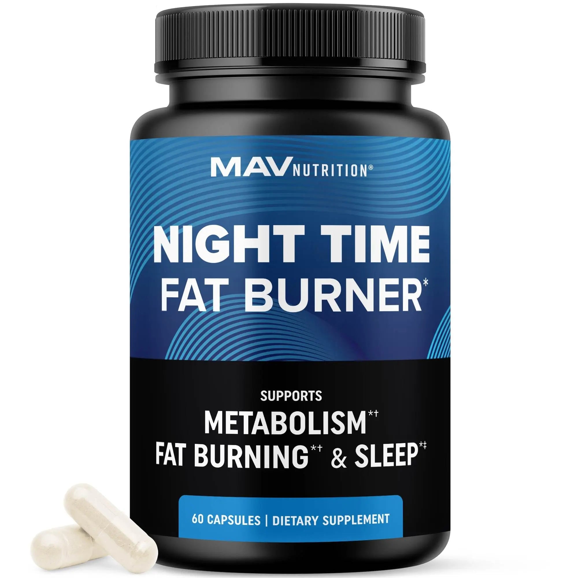 Night Time Fat Burner for Weight Loss Support & Sleep Aid | Appetite Suppressant, Carb Blocker, Nighttime Metabolism Booster for Stomach Fat Burner MAV NUTRITION uk supplements