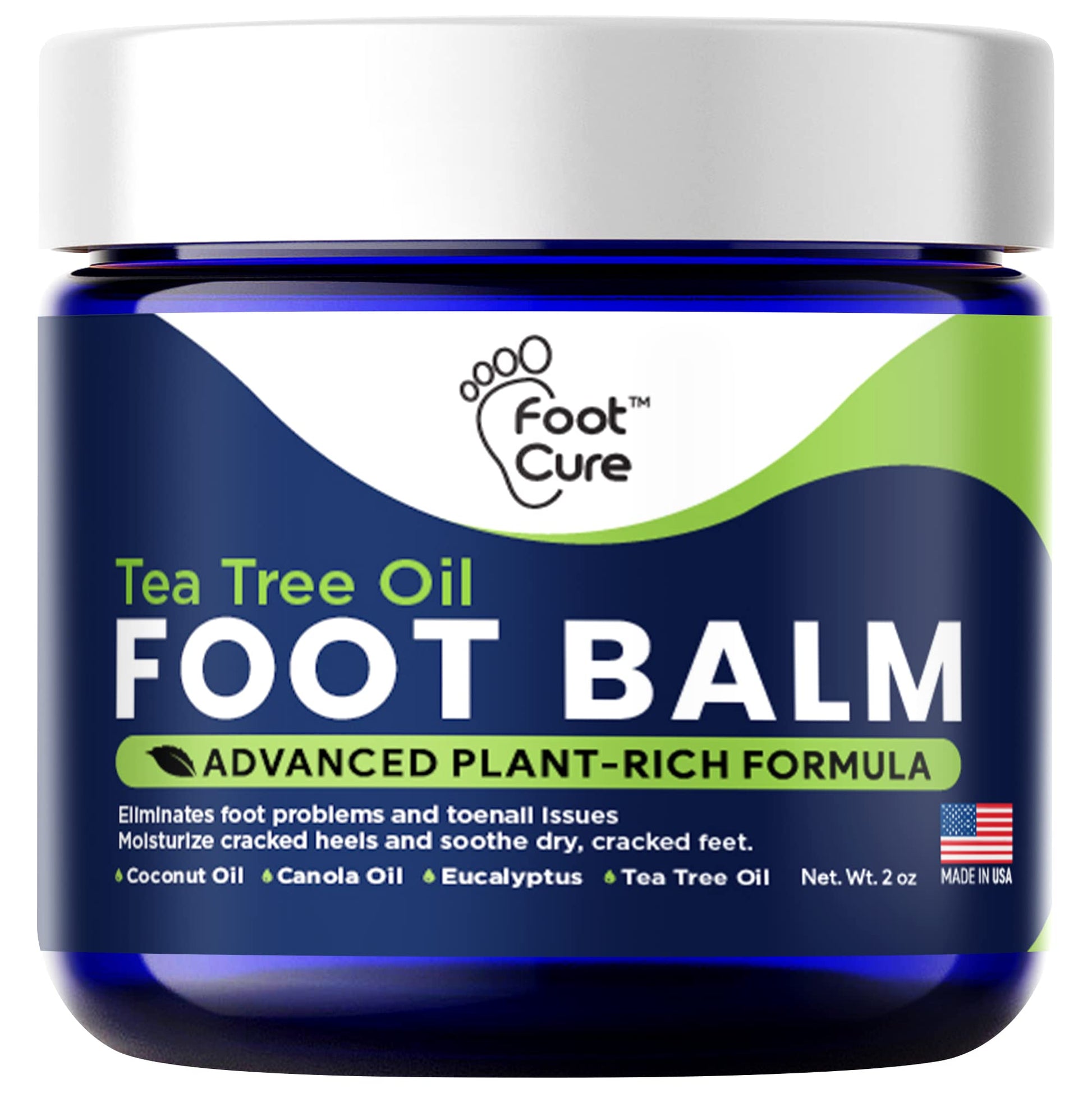 Tea Tree Oil Foot Balm/ Moisturizer For Dry Cracked Feet - Instantly Hydrates & Soothes FOOT CURE uk supplements