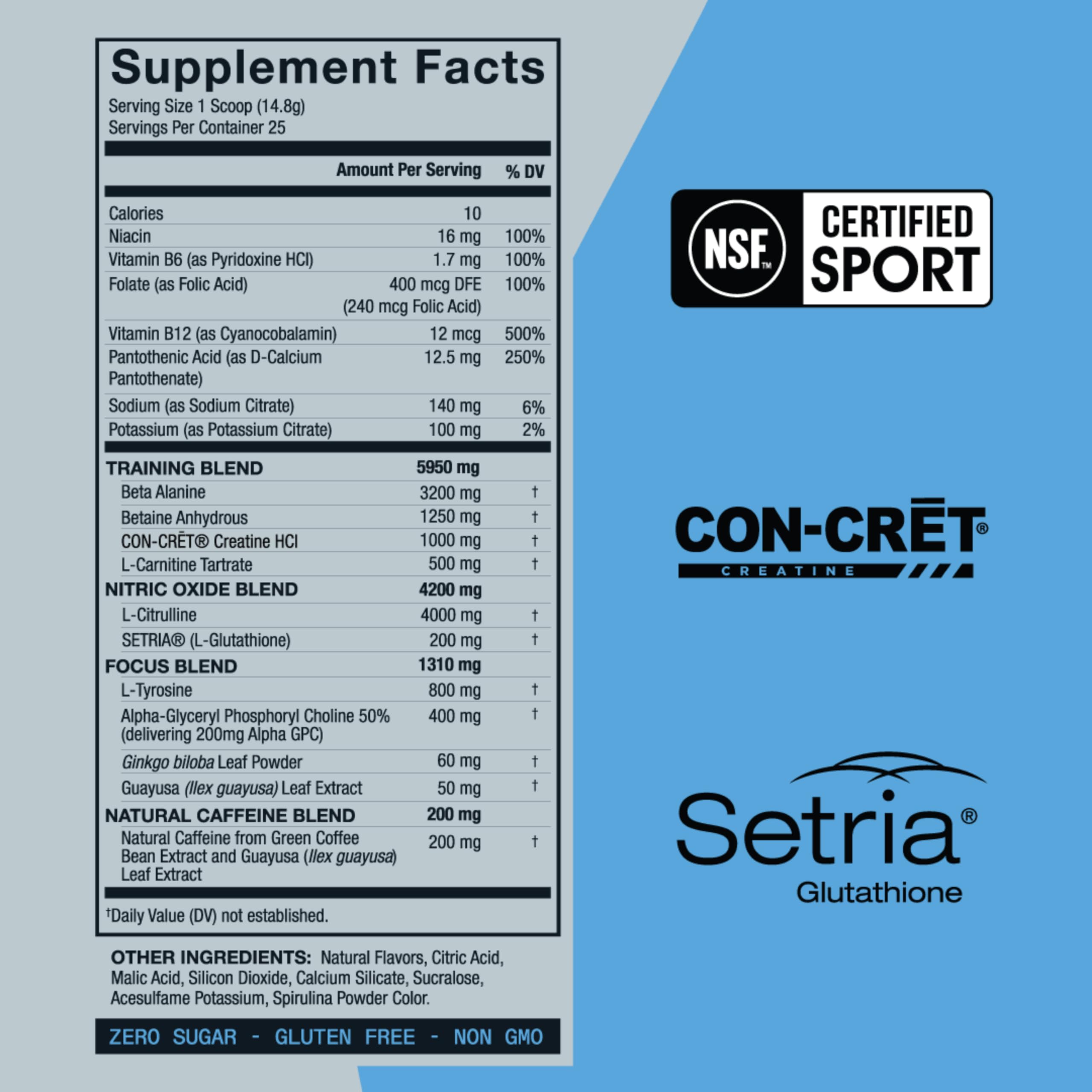ZOA+ Pre Workout Powder, Fruit Punch - NSF Certified for Sport with Zero Sugar, Electrolytes ZOA uk supplements