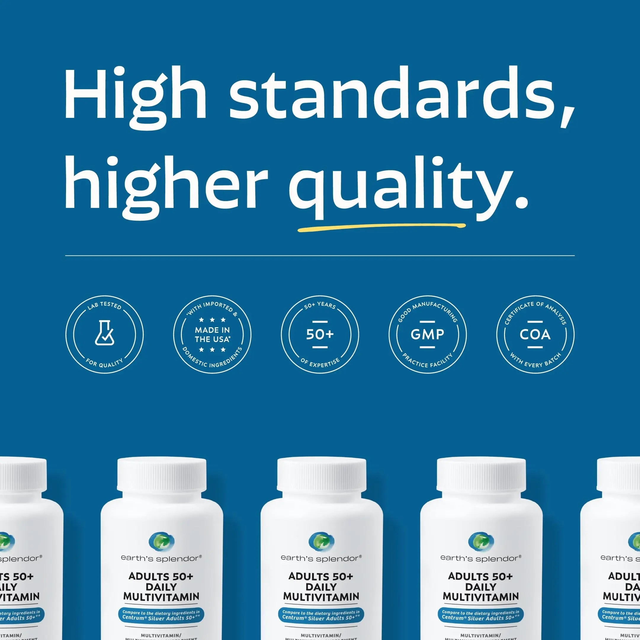 Earth's Splendor Adults 50+ Daily Vitamin- Overall Wellness Support, Daily Nutrients, 120 Day Supply Earth's Splendor uk supplements