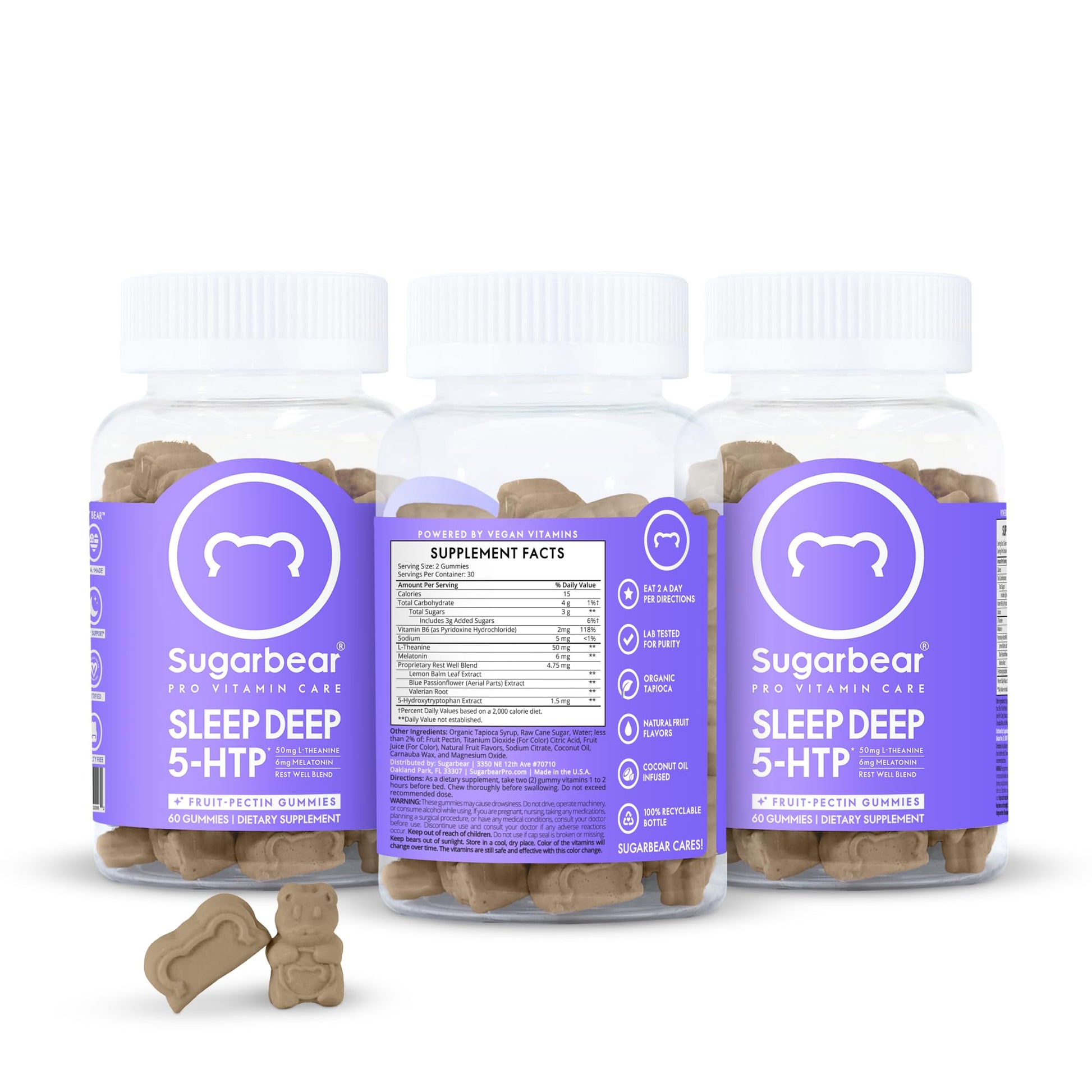 Sugarbear Sleep Aid Gummies for Adults with Melatonin 6mg, Magnesium SugarBearHair uk supplements