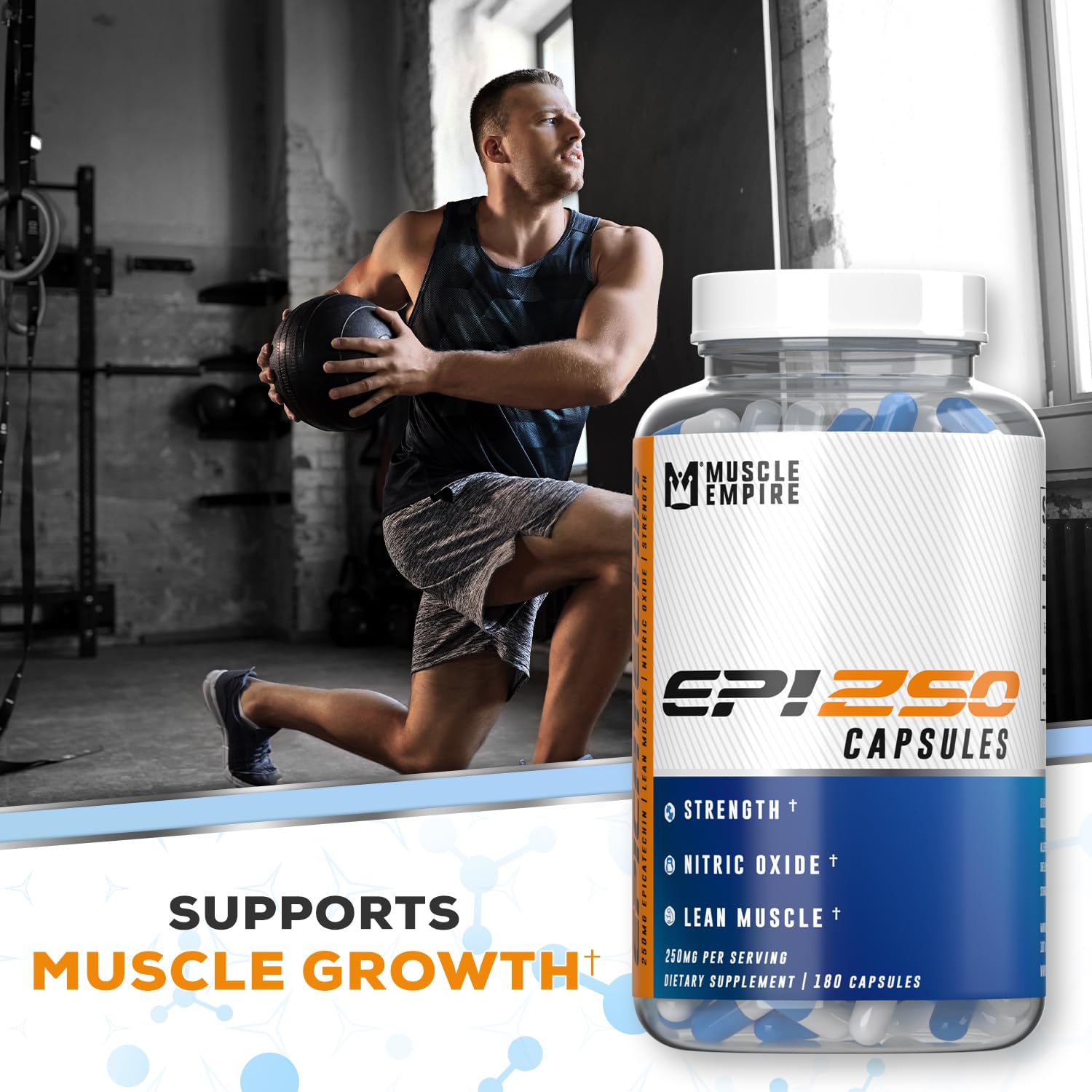 Muscle Empire Epicatechin Extract Capsules | EPI 250mg | 180 Pill Count | Supports Lean Muscle Empire uk supplements