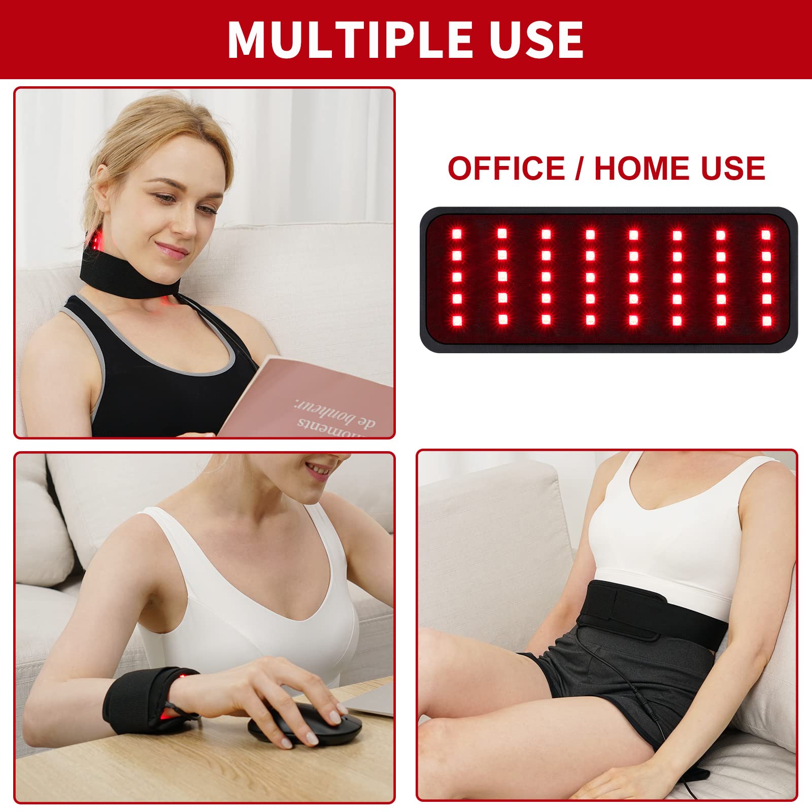 Replacement Red Light Therapy Patch, Infrared Light Therapy for Body Neck Wrist Red Therapy Belt EnjoYield uk supplements