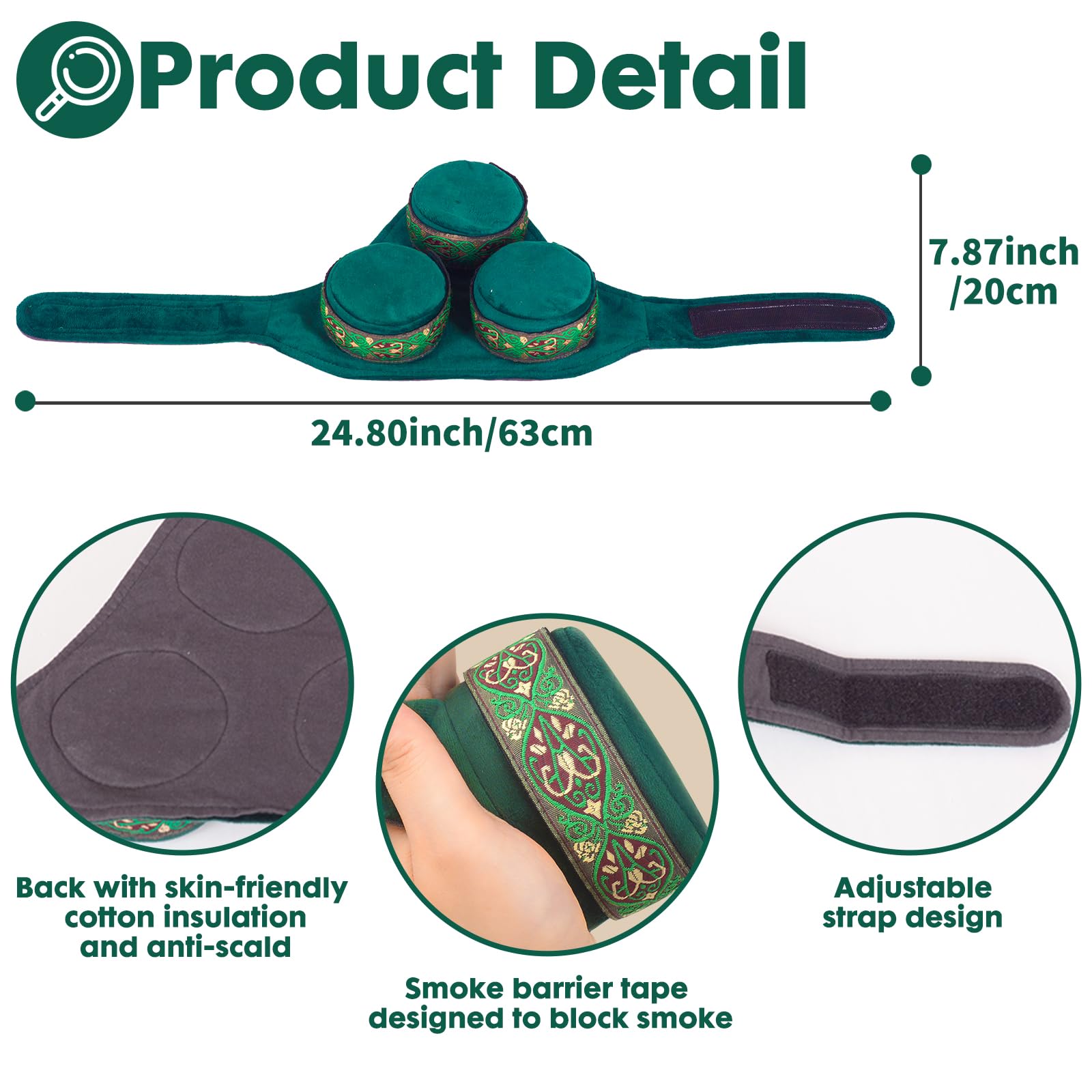 Smokeless Copper Moxa Box, Set of 3 Purifier Copper Tank Moxibustion Treatment Tool Portable Barelove uk supplements
