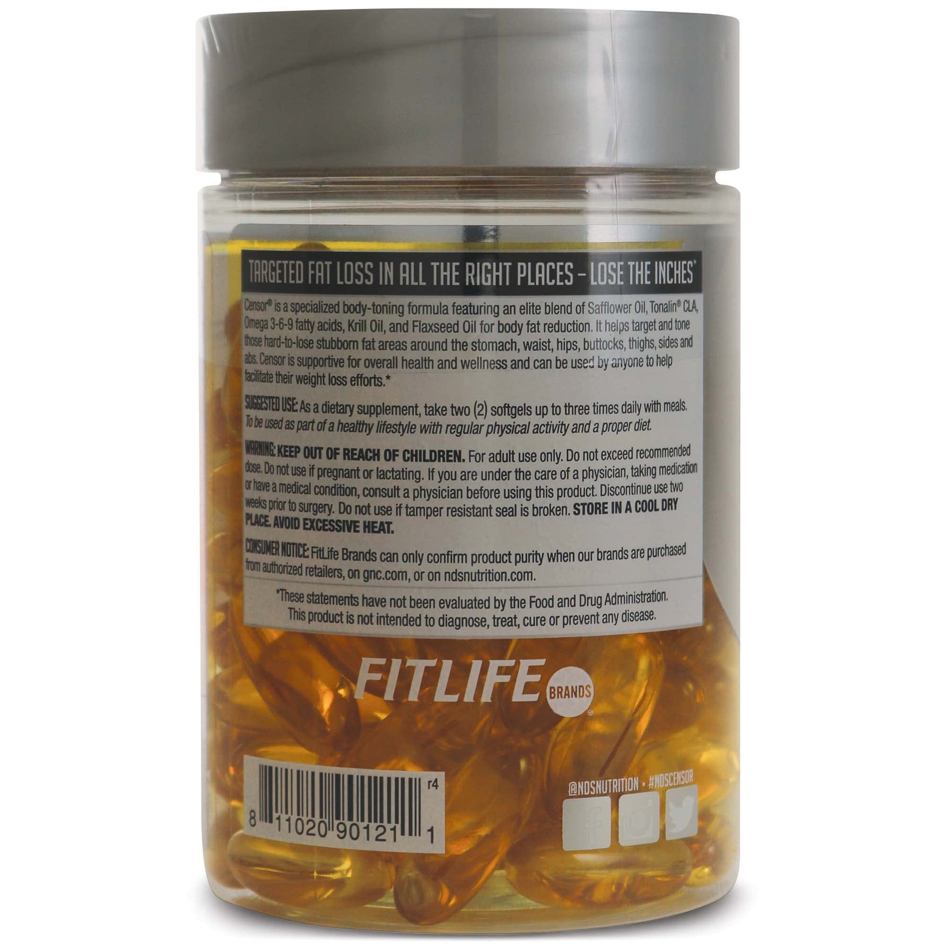 Censor NDS Nutrition Fat Loss and Body Toner with CLA, Fish Oil, Safflower and Omega 3-6-9 Blend Censor uk supplements
