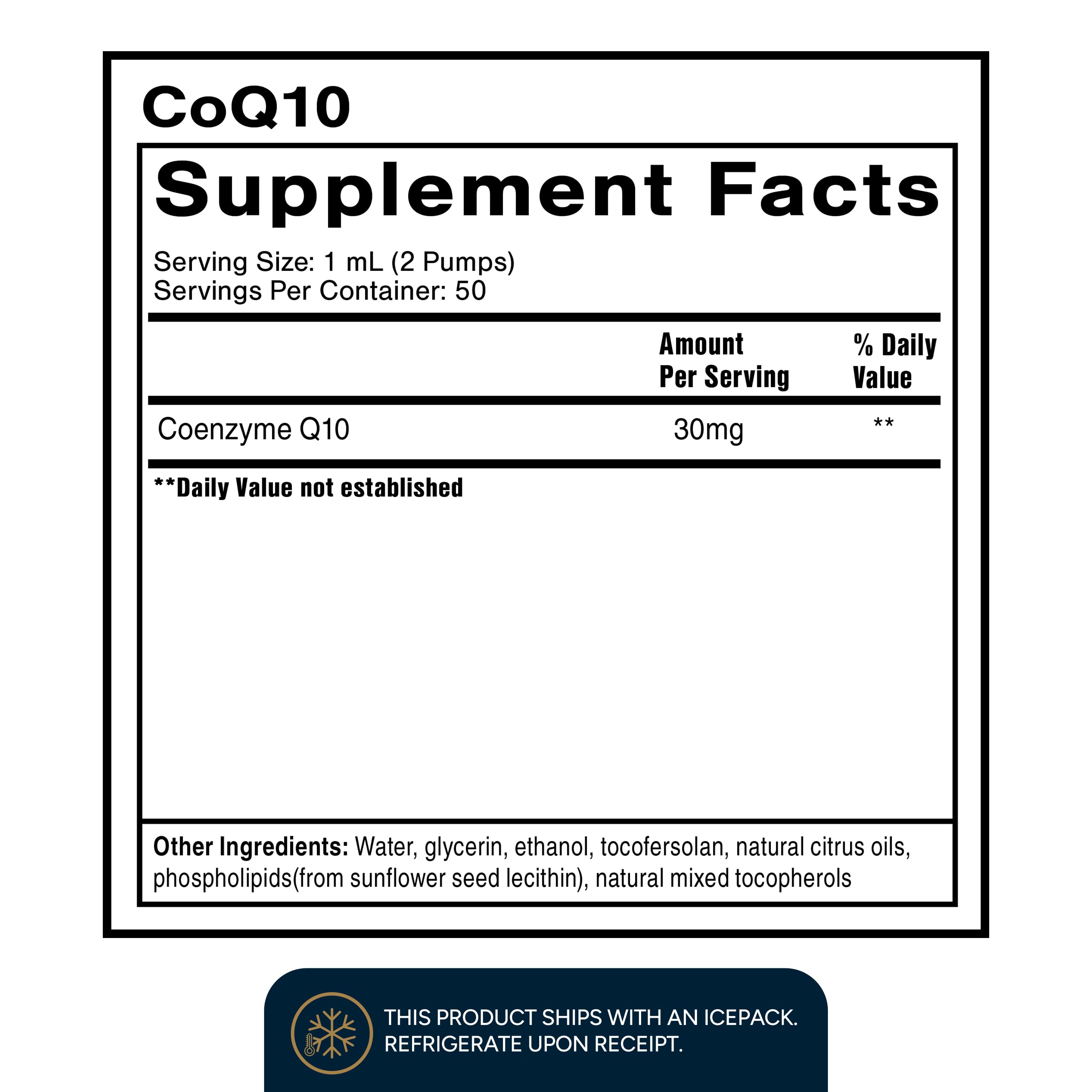 Quicksilver Scientific CoQ10 Nanoemulsion - Liposomal Coenzyme Q10 Cardiovascular Support & Cellular Energy Supplement - Fast Absorbing Liquid (1.7oz / 50ml) Quicksilver Scientific uk supplements