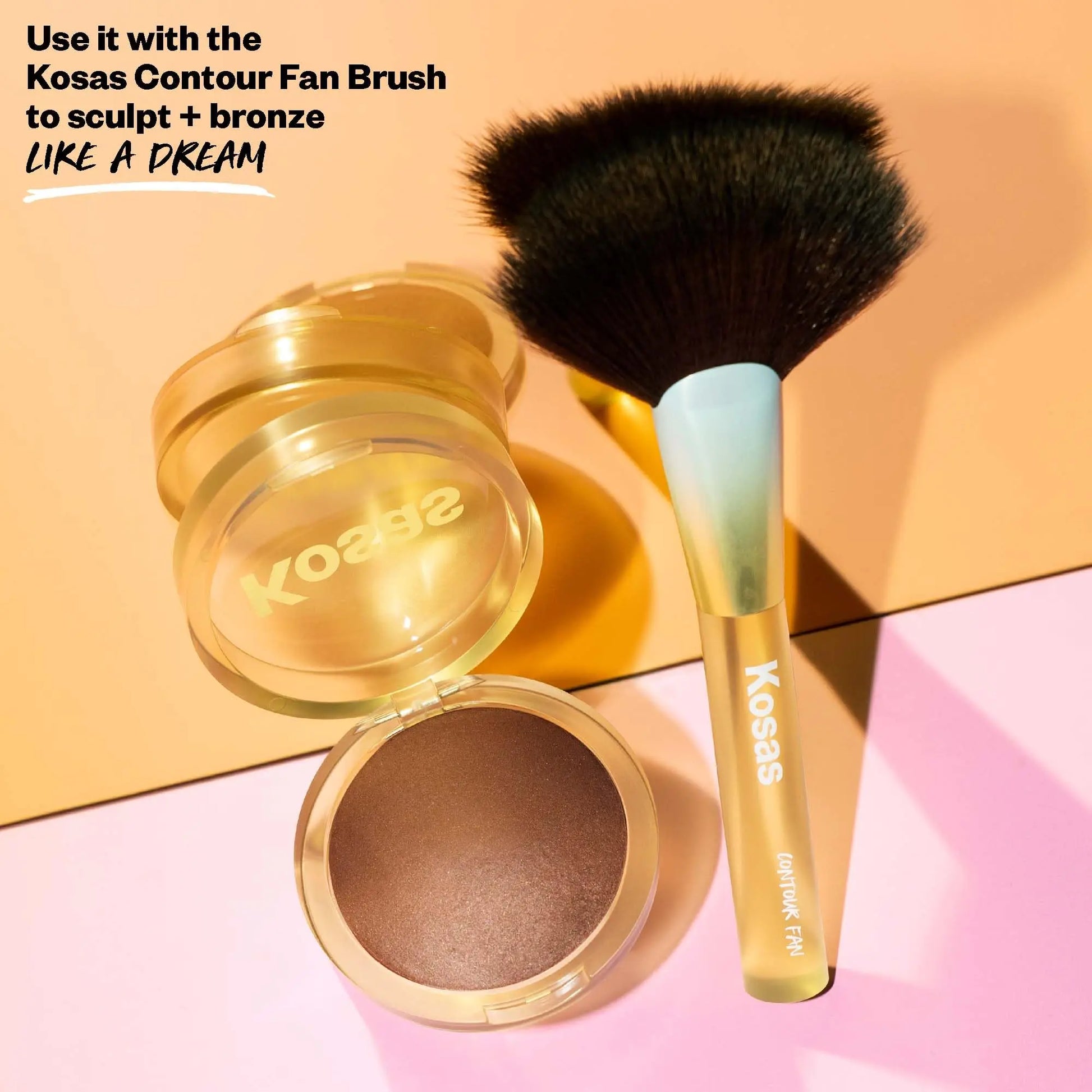 Kosas Sun Show Glowy Warmth Baked Bronzer - Contouring Powder for Cheekbones, Nose & Jawline - Enriched with Concentrated Fatty Acids - Talc-Free, Vegan & Hypoallergenic - Escape Kosas uk supplements