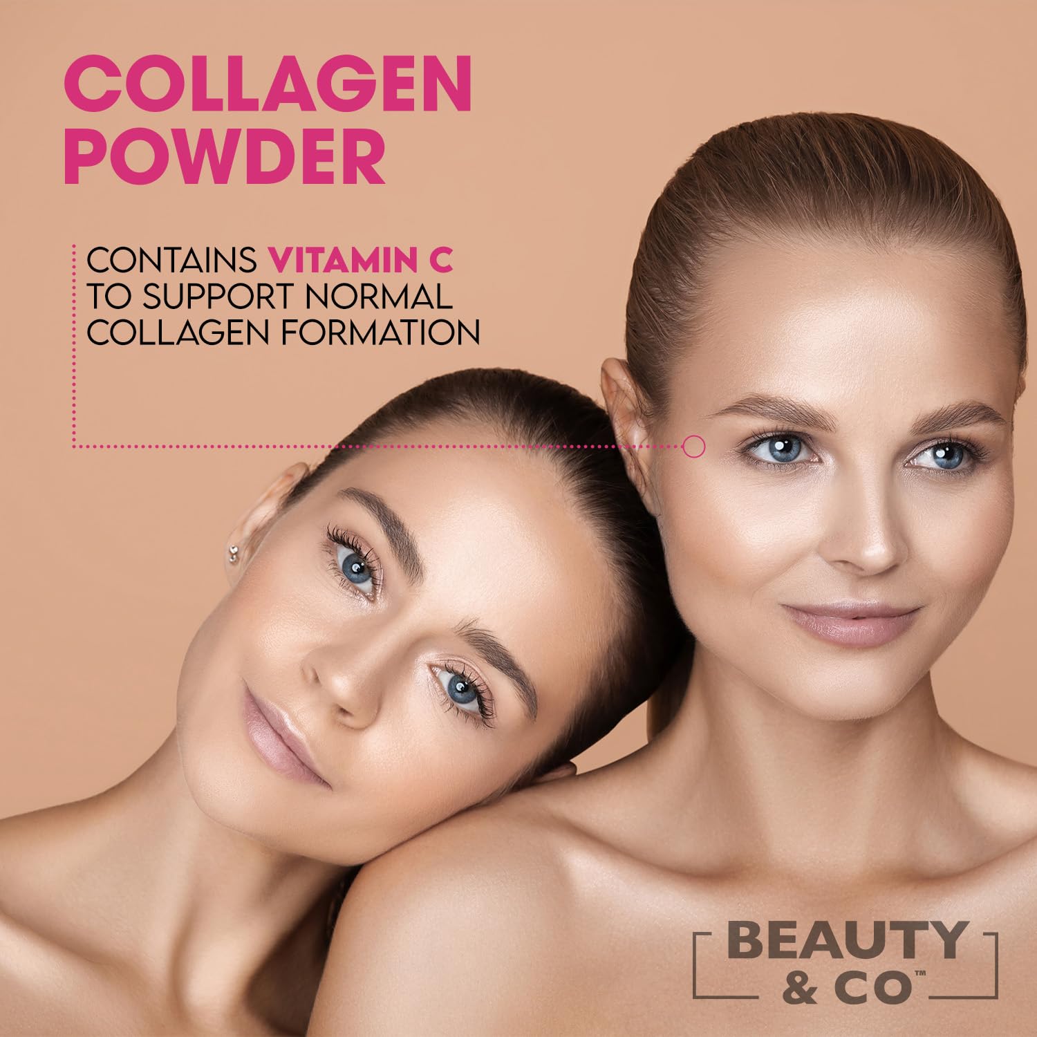Collagen 2500mg Powder Supplement Boosted with Vitamin C and Hyaluronic Acid (Bovine) Beauty & Co uk supplements