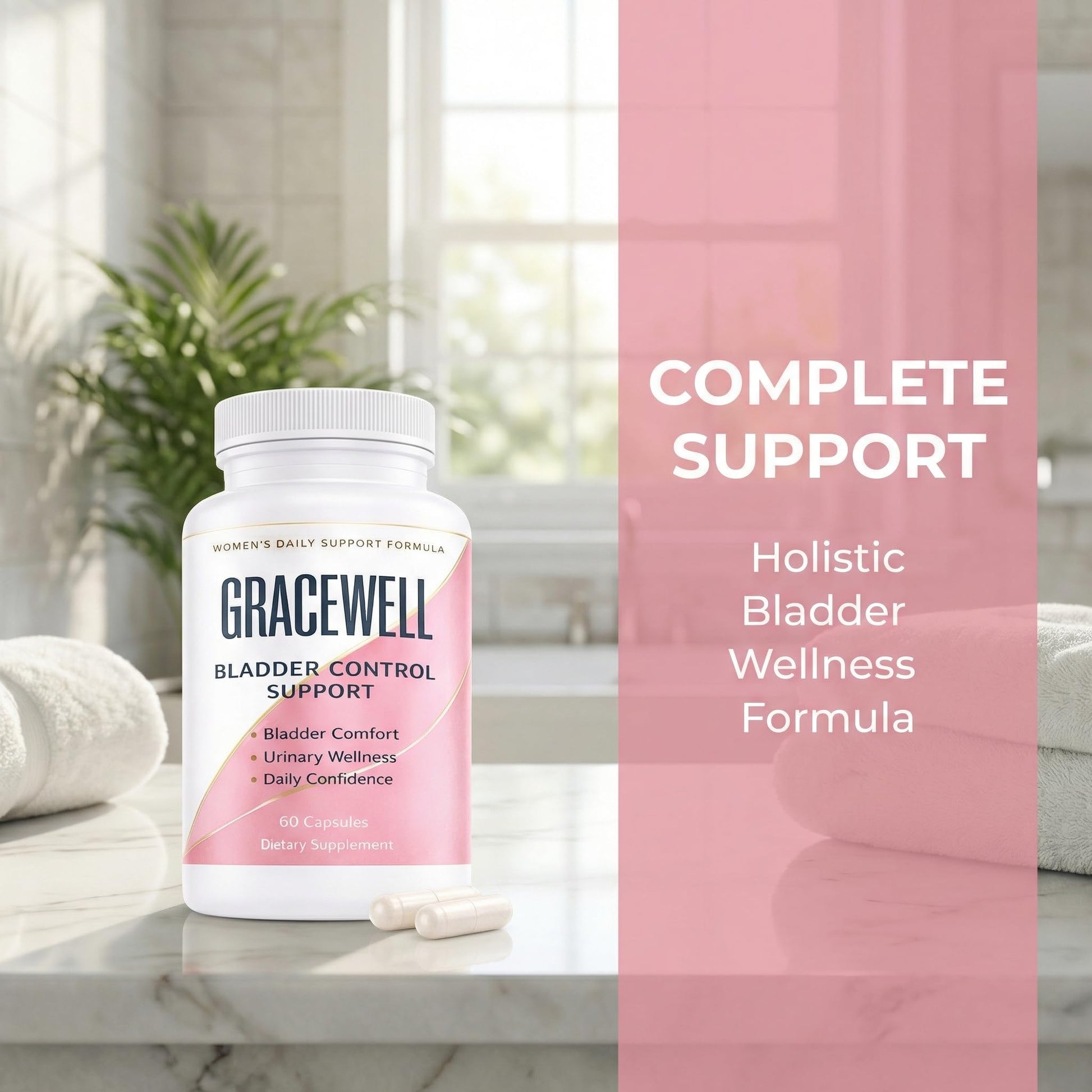 DXWXH Gracewell Bladder Wellness Supplement for Women & Men, Herbal Support with Asian Ginseng, Chinese Yam, Chinese Peony, Urinary Tract Health Formula, 60 Capsules (1) DXWXH uk supplements