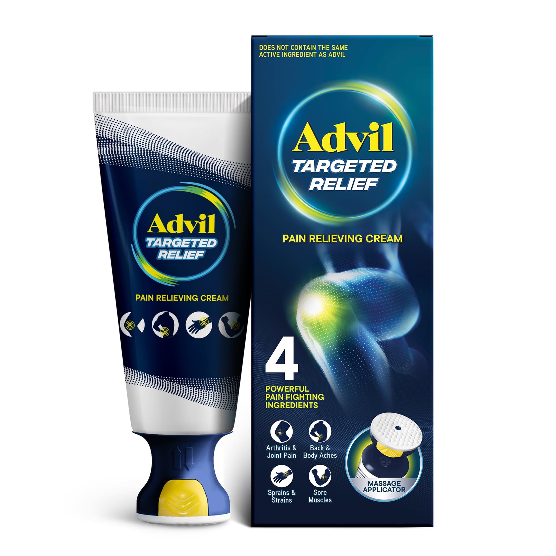 Advil Targeted Relief Pain Relieving Cream with Massage Applicator, Up to 8 Hours of Powerful Relief of Minor Arthritis Pain, Joint Pain, Lower Back Pain and Muscle Pain, 2.5 oz Advil uk supplements
