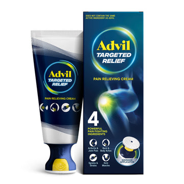 Advil Targeted Relief Pain Relieving Cream with Massage Applicator, Up to 8 Hours of Powerful Relief of Minor Arthritis Pain, Joint Pain, Lower Back Pain and Muscle Pain, 2.5 oz Advil uk supplements