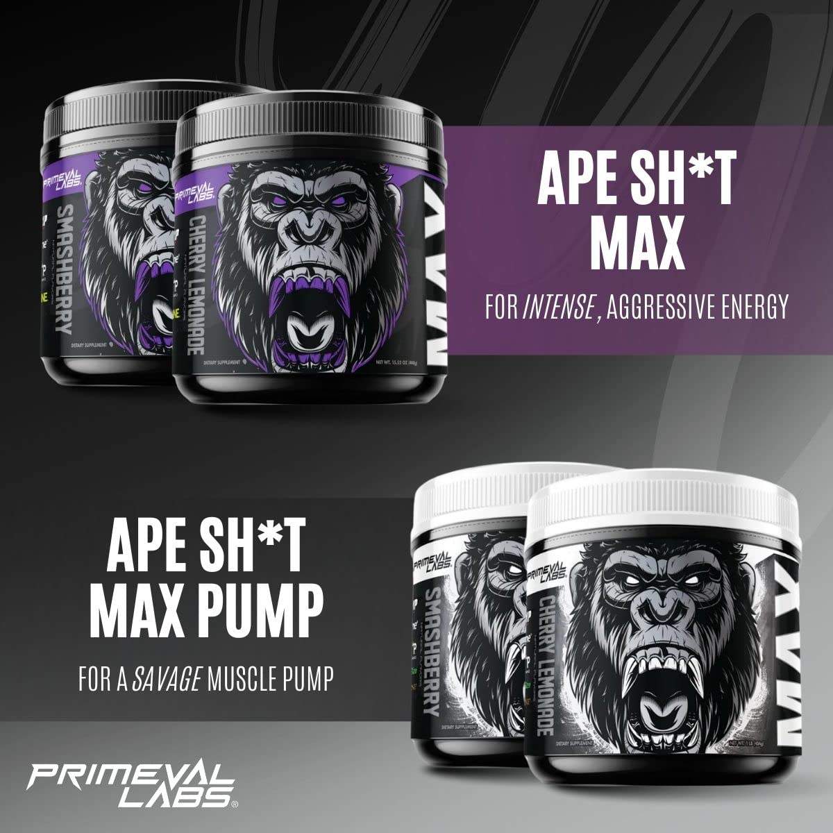 Primeval Labs ApeSh*t Max Pump Premium Pre-Workout | Muscle Pump & Vascularity Primeval Labs uk supplements