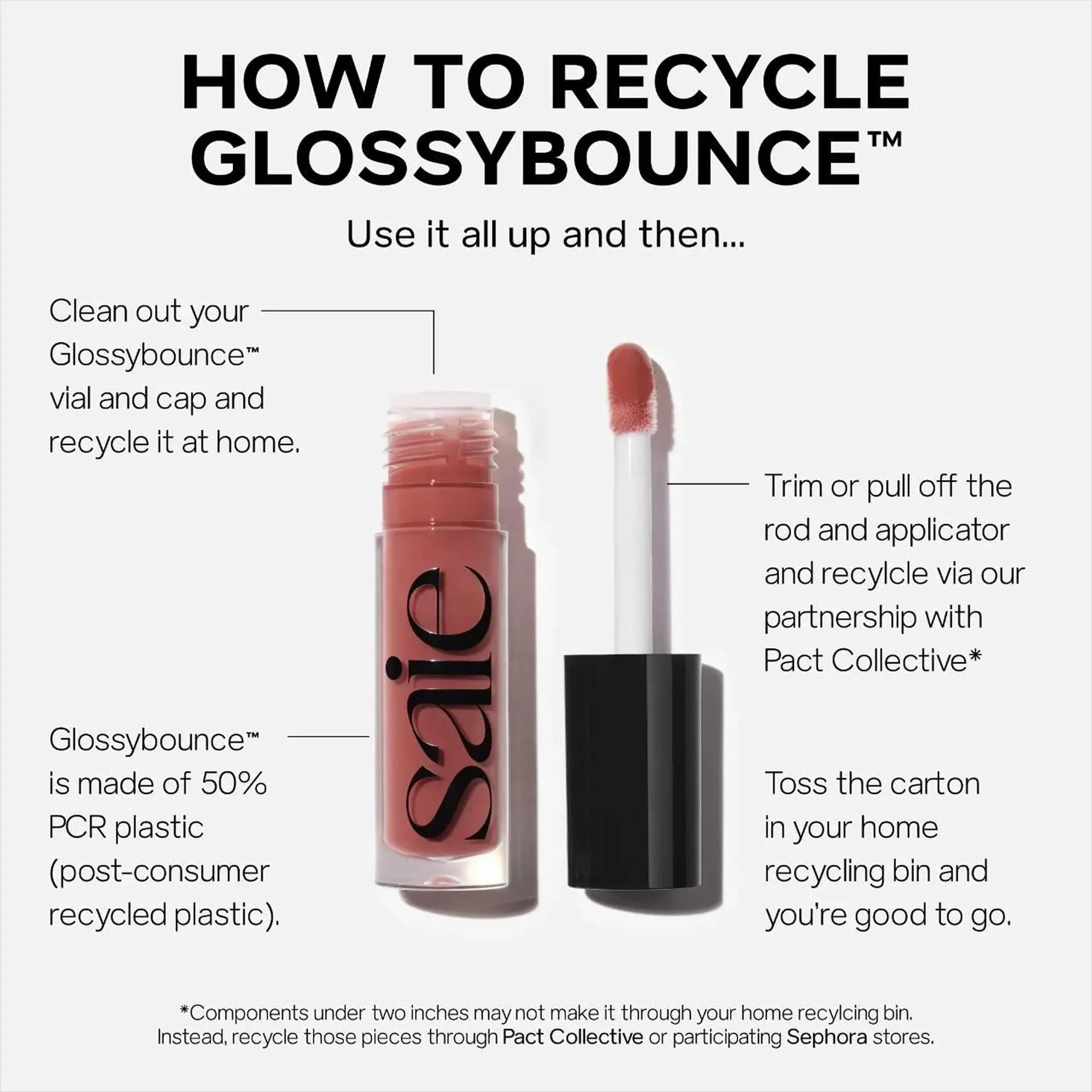 Saie Glossybounce High-Shine Hydrating Lip Gloss Oil - Sheer Tinted Lip Oil with Hyaluronic Acid + Jojoba Oil for Long-Lasting Moisture (.17 oz) (Disco + Bounce) Saie uk supplements