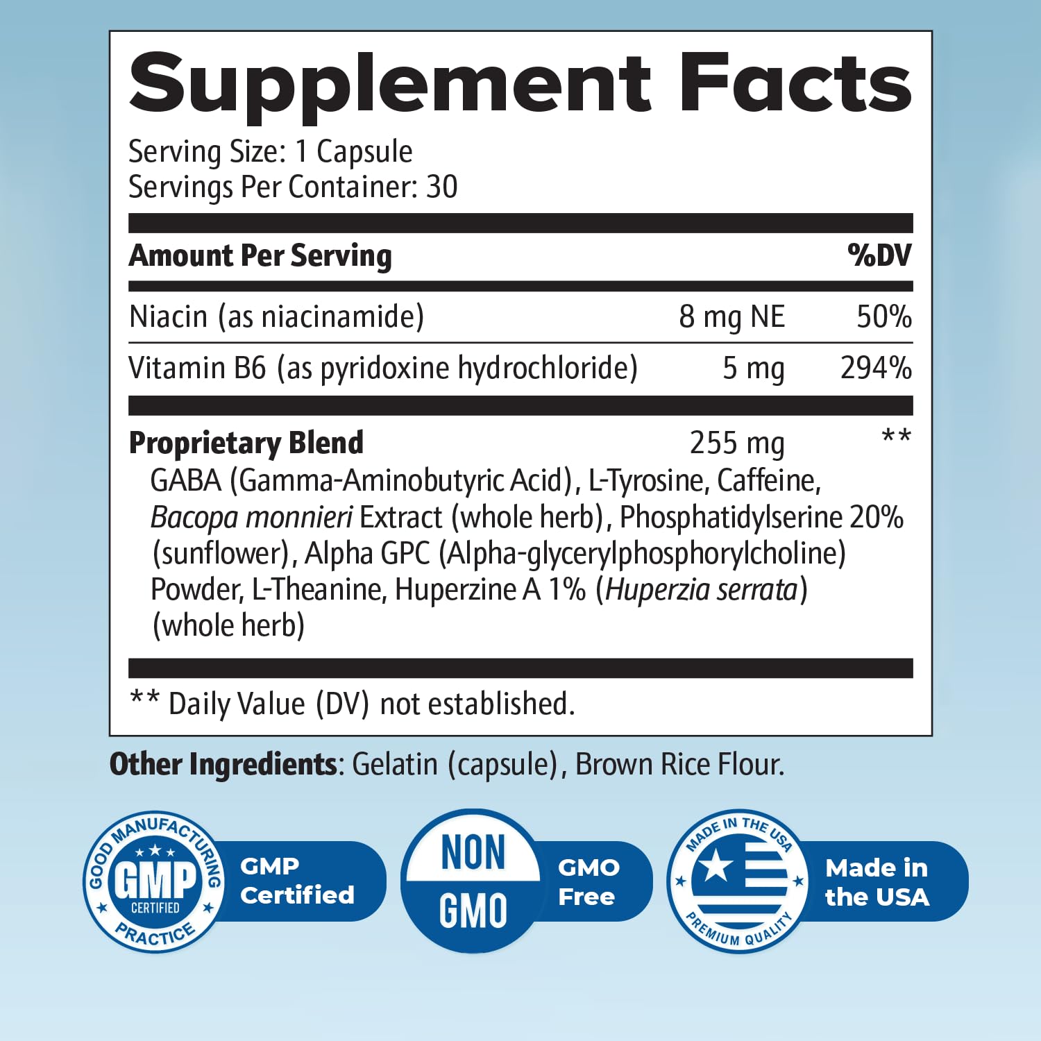 Neuro Sharp – Natural Formula with Bacopa Monnieri, Ginkgo Biloba & Huperzine-A – Made in the USA, Non-GMO, 30 Capsules, 3 Month Supply Nature’s NutriWave uk supplements