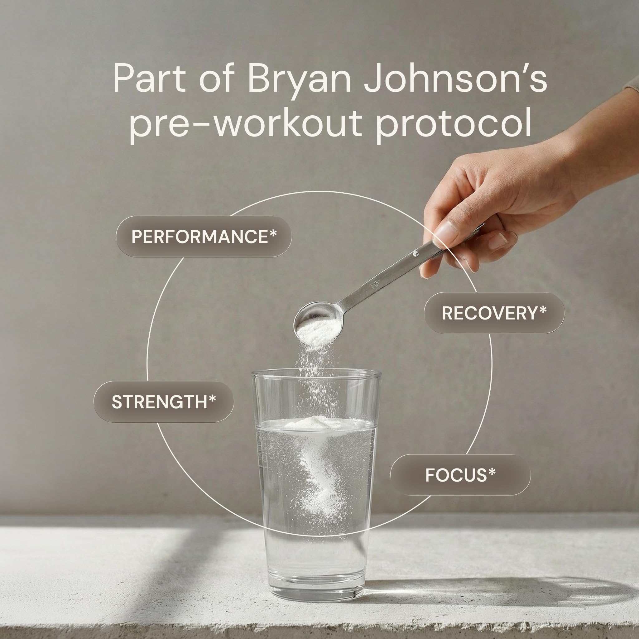 Blueprint Bryan Johnson Creatine Monohydrate Powder – Amino Acid Powder - Supplement Supports Muscle Growth, Recovery, Strength & Focus – Unflavored Creatine for Women & Men – 5g Dose – 100 Servings Blueprint Bryan Johnson uk supplements