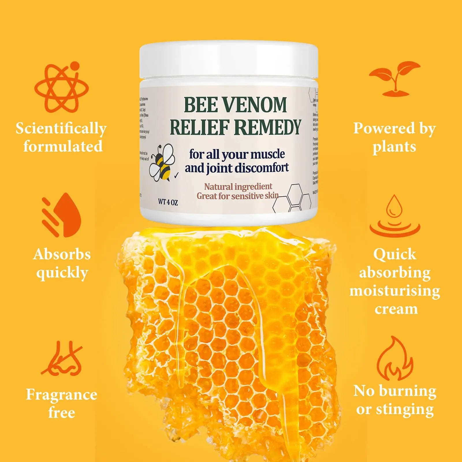 KOKOMAANE Bee Venom Muscle Cream, Maximum Strength Joint & Bone Soothing Ointment, for Shoulder, Back, Neck, Hands, Knuckle, Elbow, Feet, Leg, Knees, Ankle, Arthritis, Meniscus, for Adults, Elder KOKOMAANE uk supplements