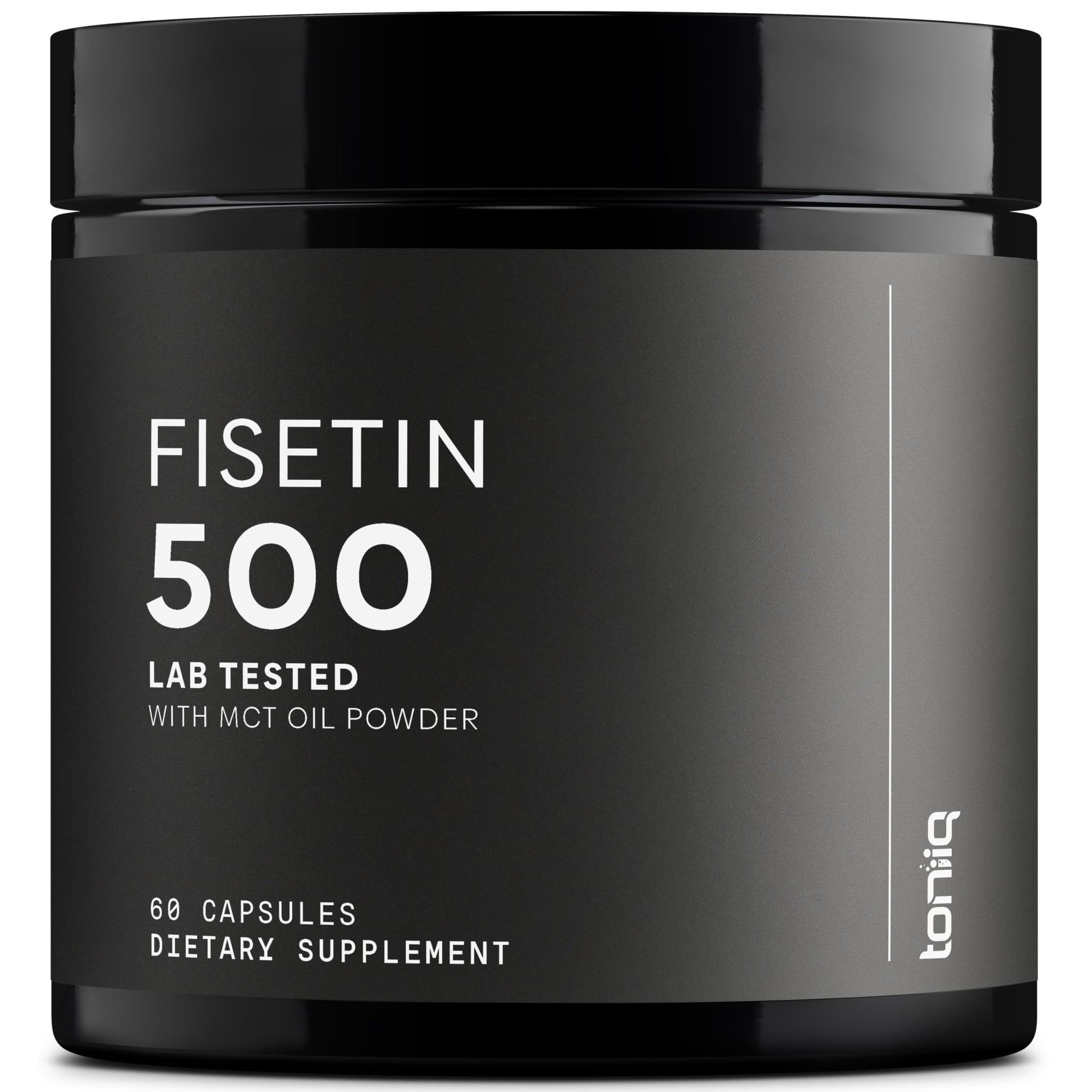 Toniiq Ultra High Purity Fisetin 500mg - 98%+ Higly Purified & Bioavailable Fisetin Supplement with MCT Oil for Absorption - Third-Party Tested Senolytic Supplements for Aging Support - 60 Capsules Toniiq uk supplements