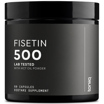 Toniiq Ultra High Purity Fisetin 500mg - 98%+ Higly Purified & Bioavailable Fisetin Supplement with MCT Oil for Absorption - Third-Party Tested Senolytic Supplements for Aging Support - 60 Capsules Toniiq uk supplements