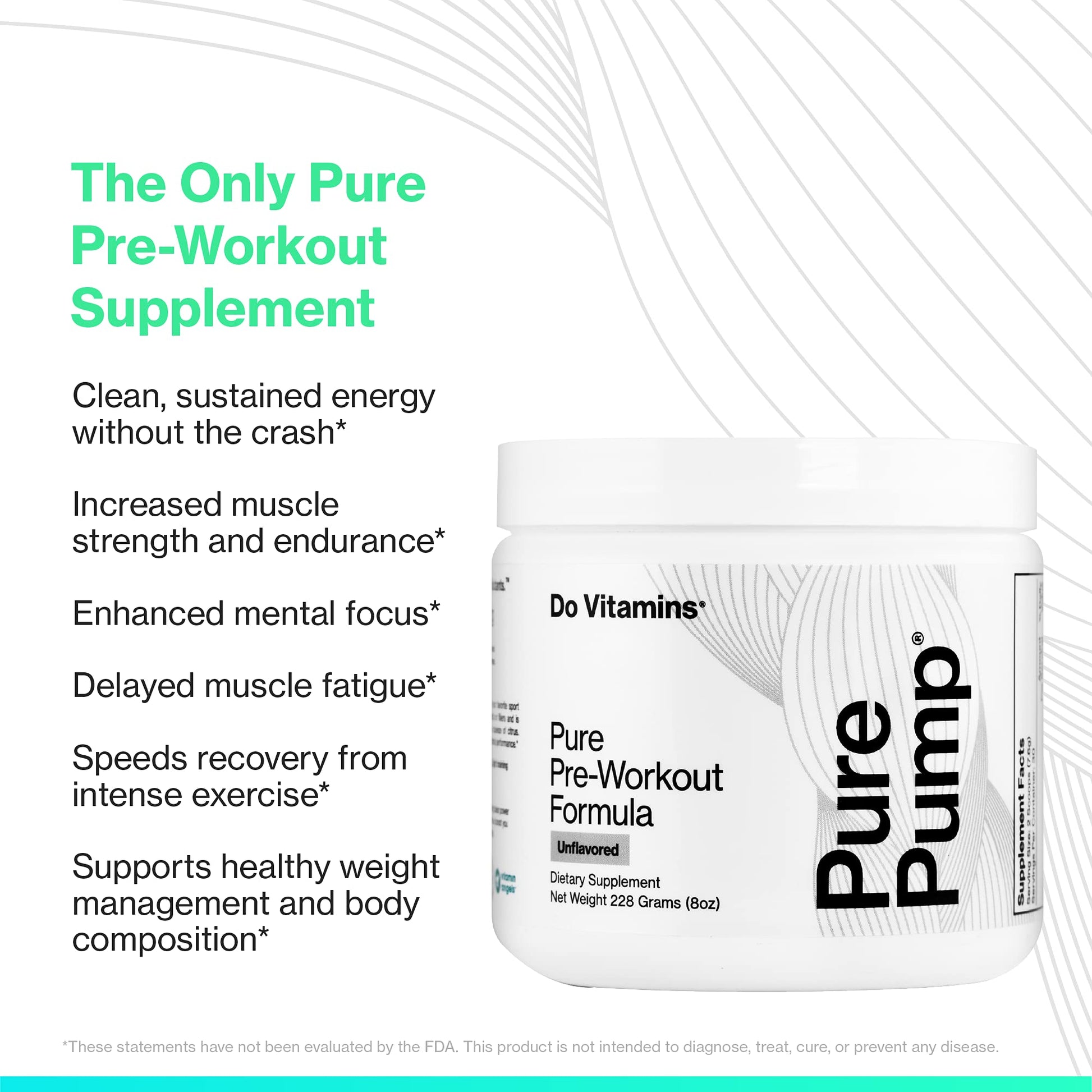 Do Vitamins PurePump Clean Pre Workout Powder for Men & Women - Preworkout with Creatine BCAA - Clean Energy Pre-Workout - All Actives. Zero fillers. Do Vitamins uk supplements