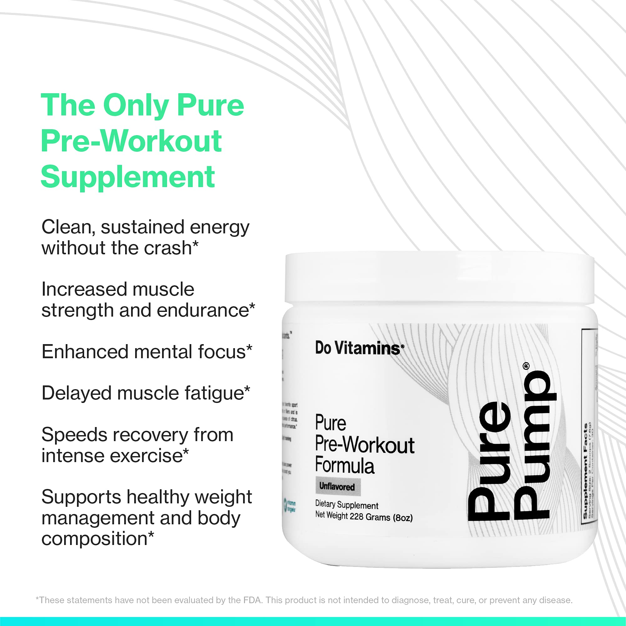 Do Vitamins PurePump Clean Pre Workout Powder for Men & Women - Preworkout with Creatine BCAA - Clean Energy Pre-Workout - All Actives. Zero fillers. Do Vitamins uk supplements