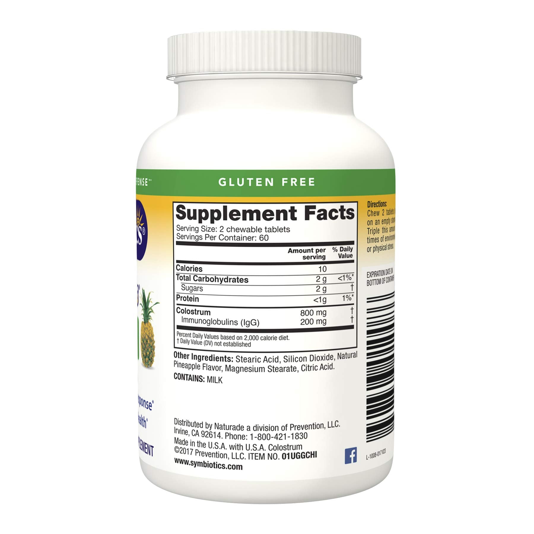 Symbiotics Immunity Support Colostrum Plus Chewables (Pineapple) Symbiotics uk supplements