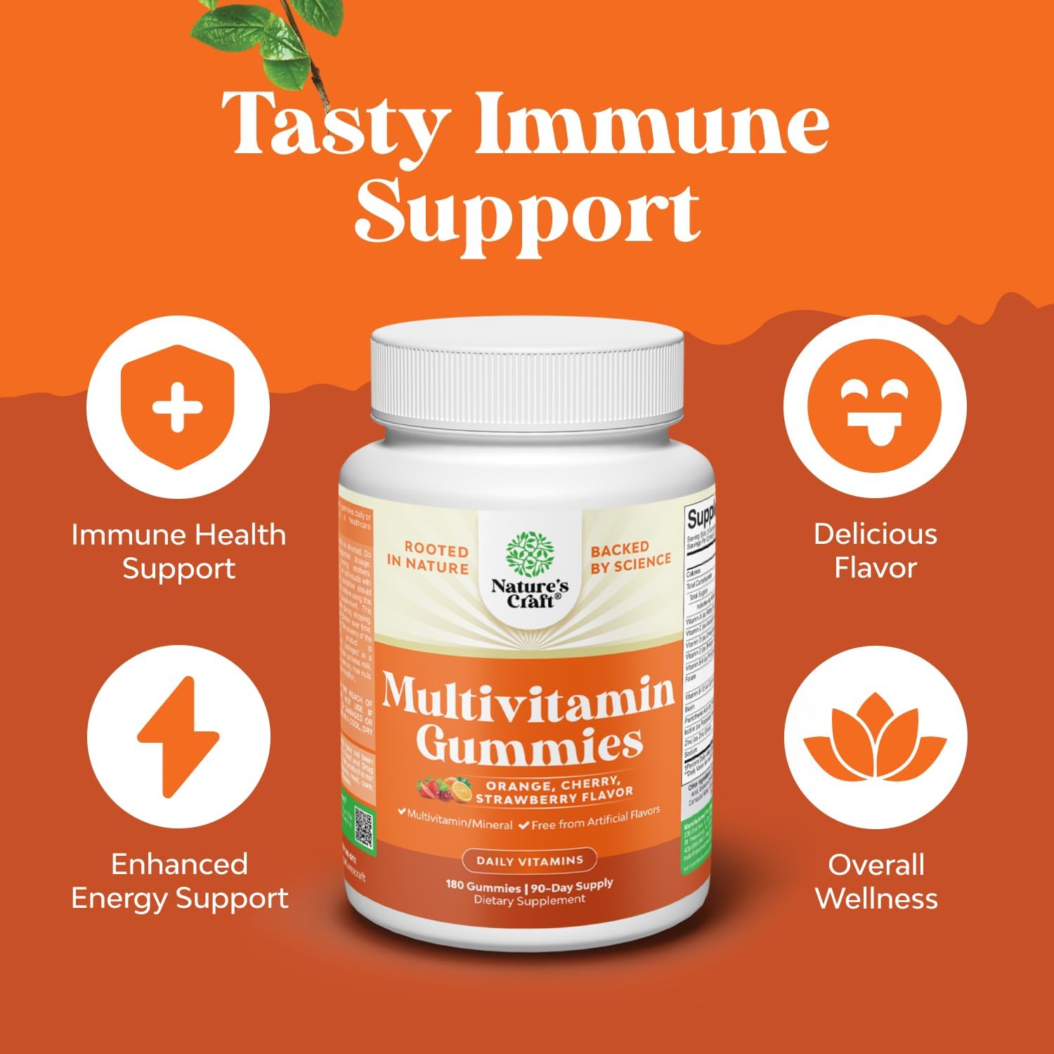 Potent Daily Multivitamin Gummies for Adults - Wellness Blend of Vitamin D A C E B12 Zinc and Biotin - Adult Vitamin Gummy for Energy and Immune Health Natures Craft uk supplements
