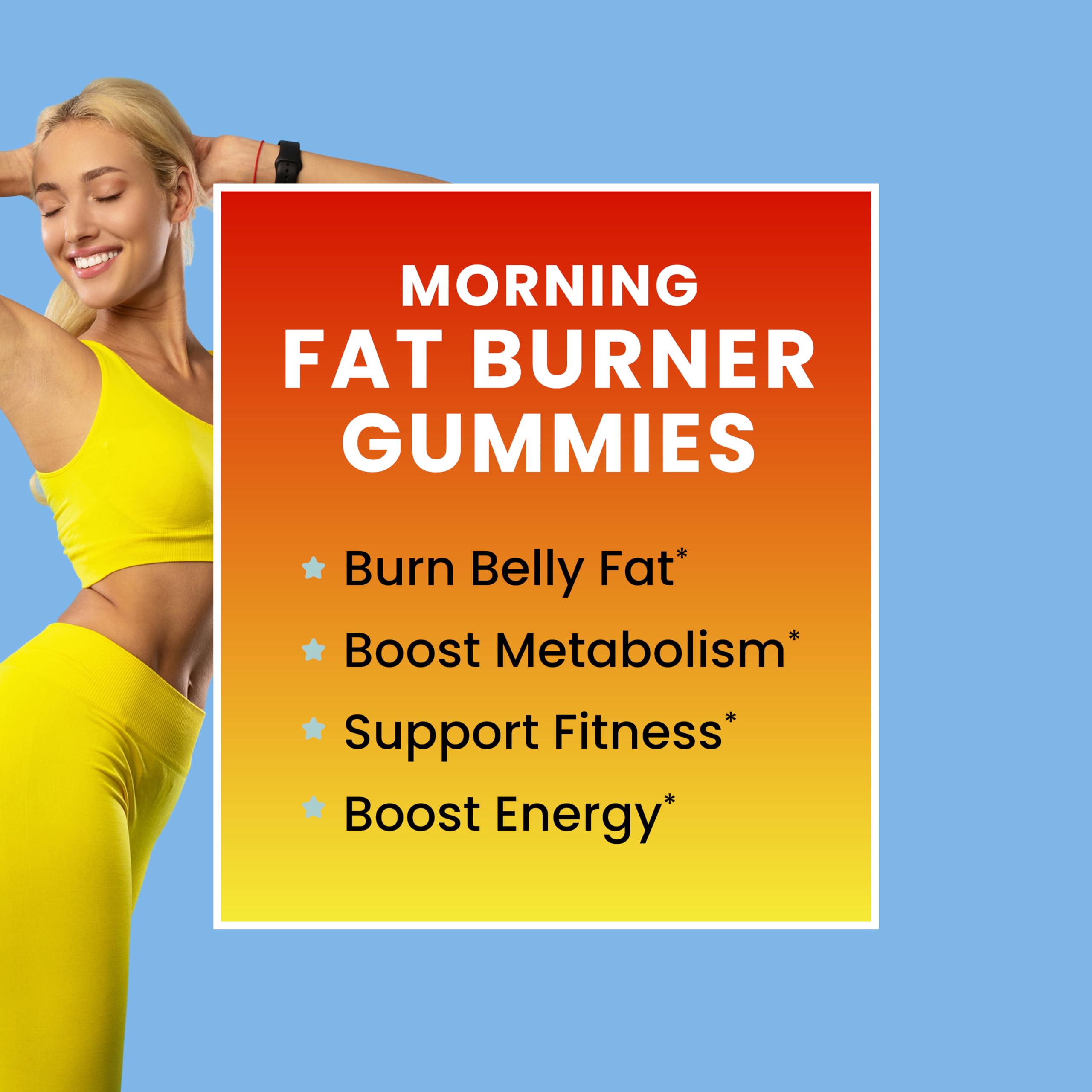 Morning Fat Burner Gummies for Weight Loss for Women & Men | Thermogenic Belly Nobi Nutrition uk supplements