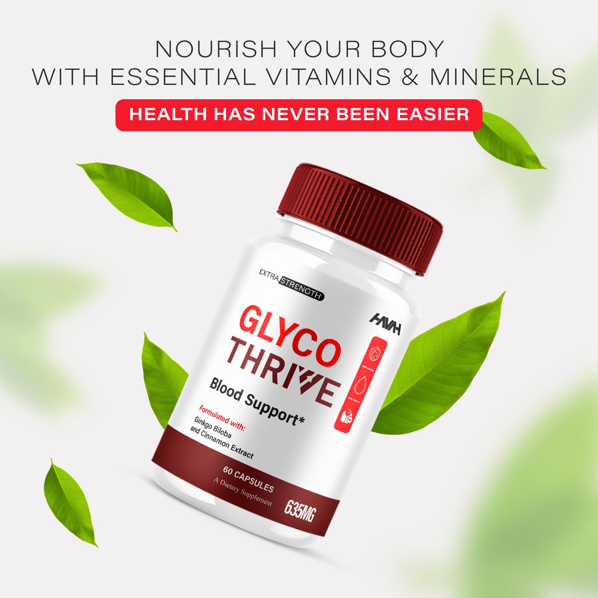 (2 Pack) Glyco Thrive Blood Support GlycoThrive Maximum Strength Capsules, Glyco Thrive Advanced Daily Multivitamin Health and Wellness Supplement, GlycoThrive Health Support Pills (120 Capsules) Havah uk supplements