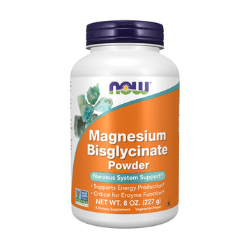 NOW Foods Supplements, Magnesium Bisglycinate Powder, Enzyme Function*, Nervous System Support*, 8-Ounce NOW Foods uk supplements
