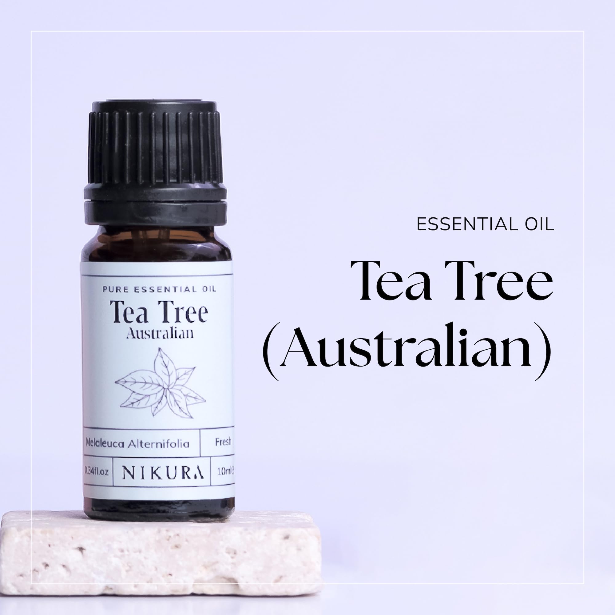Nikura Pure Australian Tea Tree Essential Oil for Skin, Nail Fungus, Face, Hair, Acne nikura uk supplements