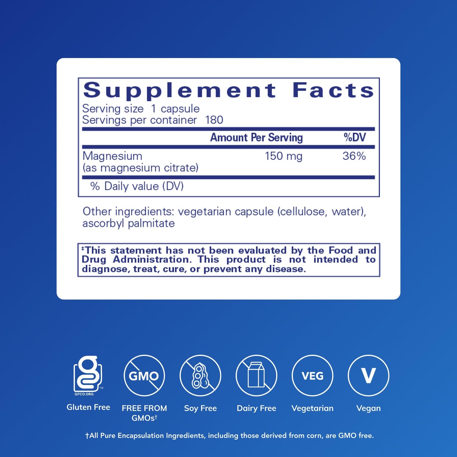 Pure Encapsulations Magnesium (Citrate) - Supplement for Sleep, Heart Health, Cognitive Health, Bone Health, Energy, Muscles, and Metabolism* - with Premium Magnesium - 180 Capsules Pure Encapsulations uk supplements