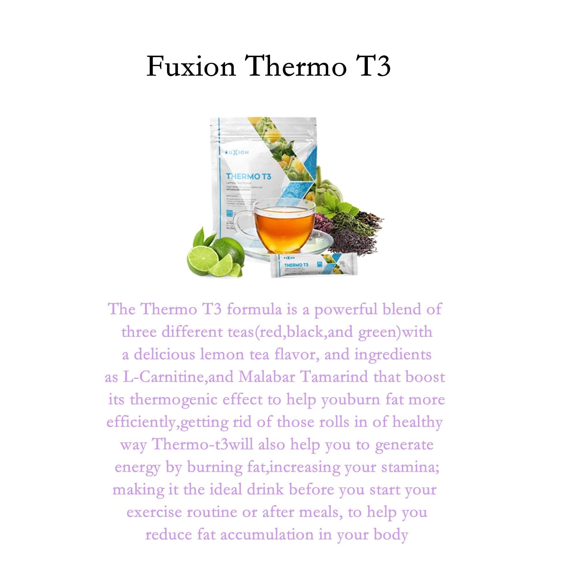 FuXion Thermo T3,Delicious Lemon Tea Flavor(Thermo TT3, 28 Sachets) CHNLML uk supplements
