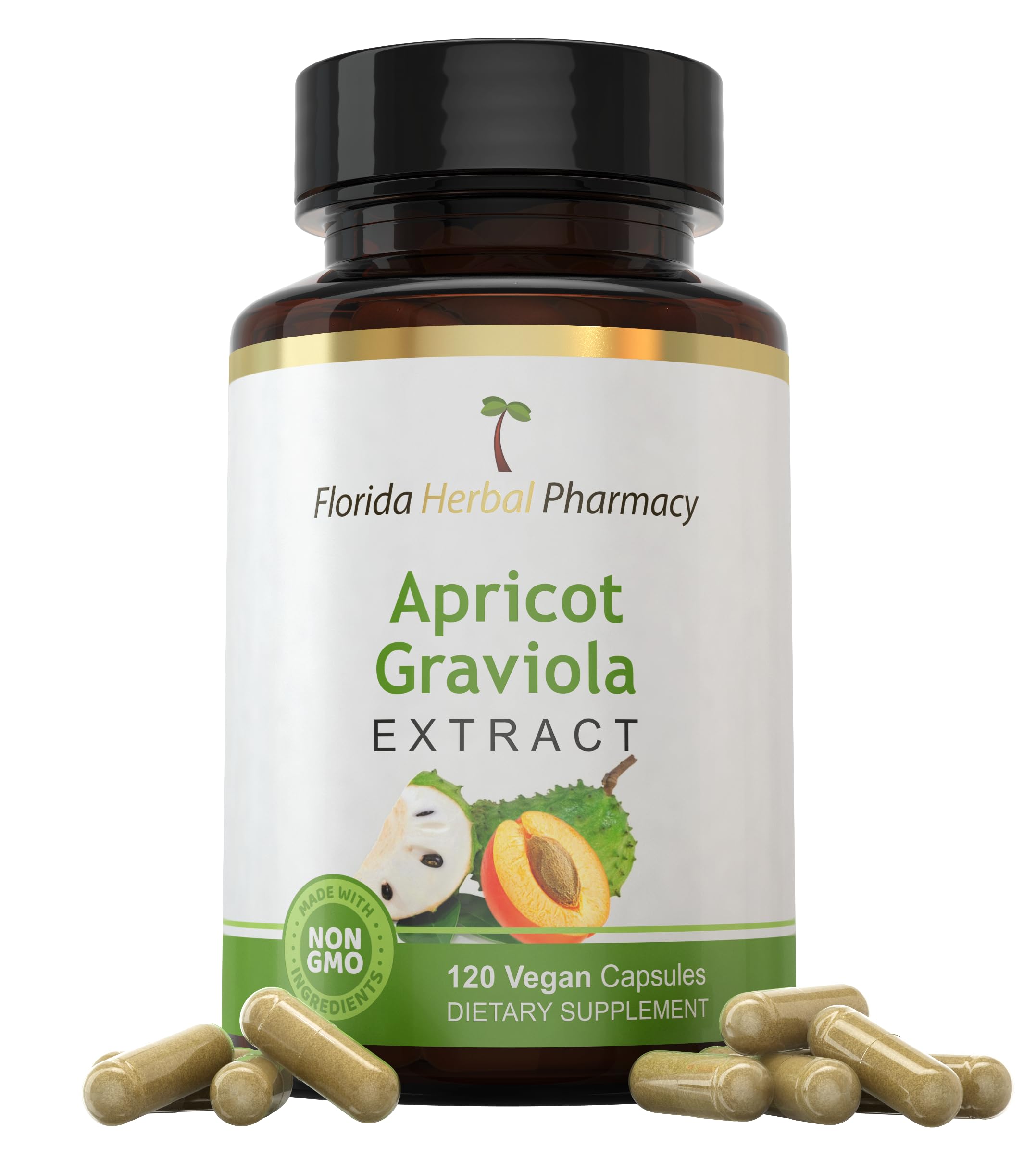 Florida Herbal Pharmacy, Apricot-Graviola Supplement Capsules 10:1 (120 Capsules), 1000 mg Serving (Pack of 1) Florida Herbal Pharmacy uk supplements