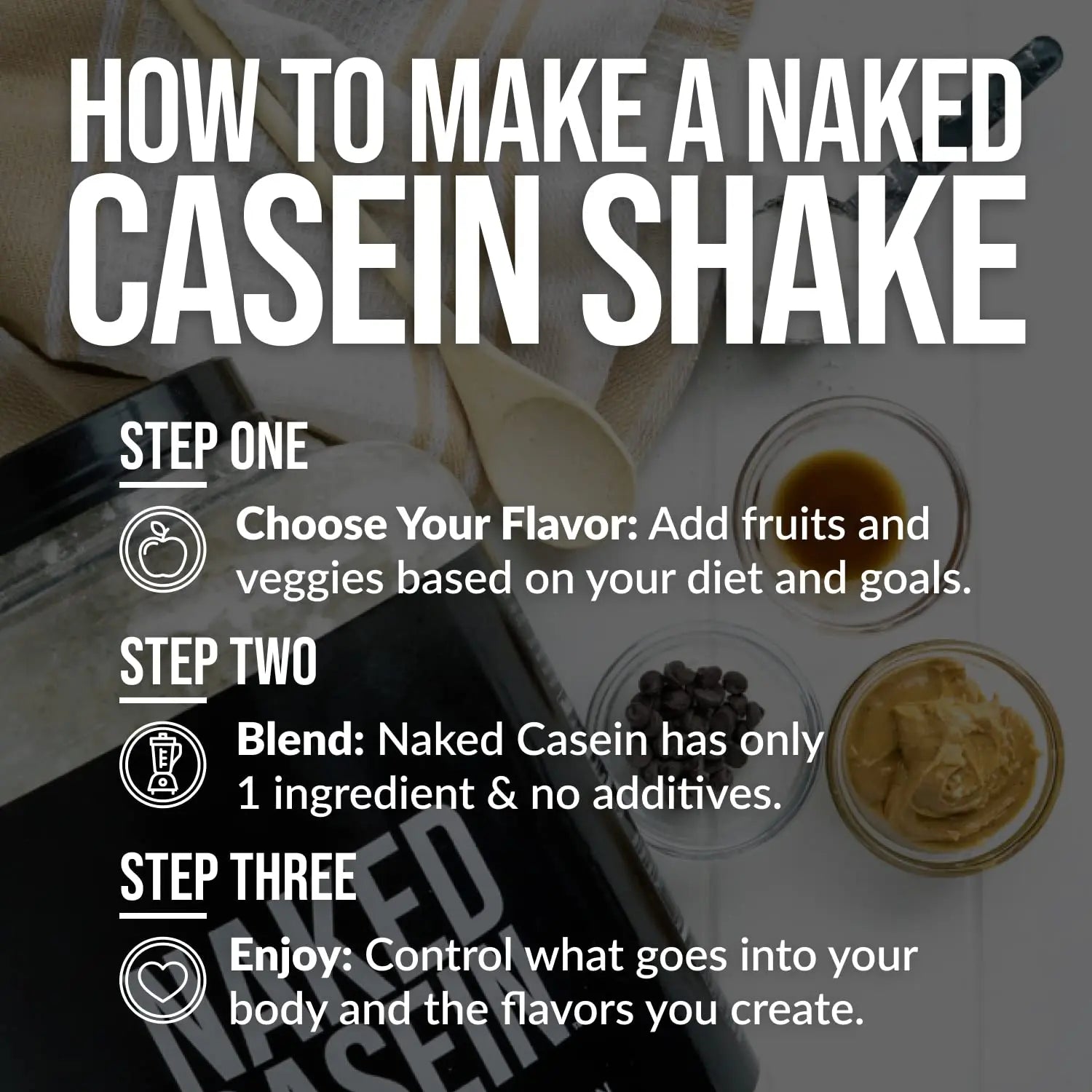 NAKED Casein - 1Lb Micellar Casein Protein - Bulk, Zero Carb, NSF Certified, GMO-Free, Gluten Free, Soy Free, Preservative Free - Stimulate Muscle Growth NAKED uk supplements