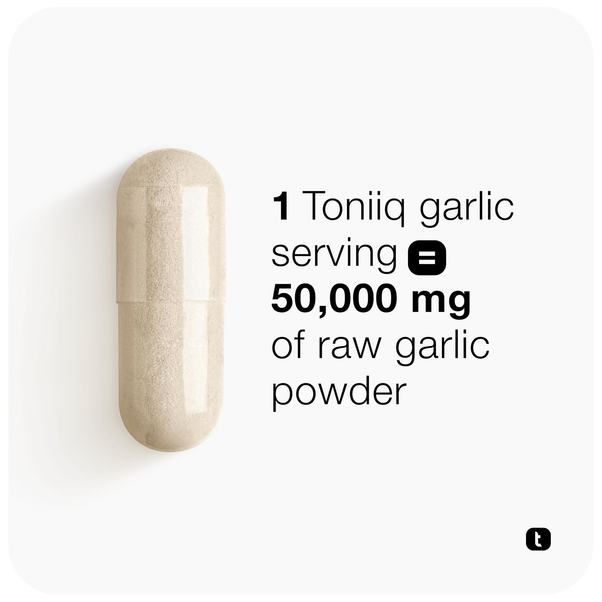 Toniiq Garlic Capsules with 10,000mcg Allicin - Odorless - 50:1 Extract for Maximum Potency - Third-Party Lab Tested - 60 Vegetarian Capsules Toniiq uk supplements
