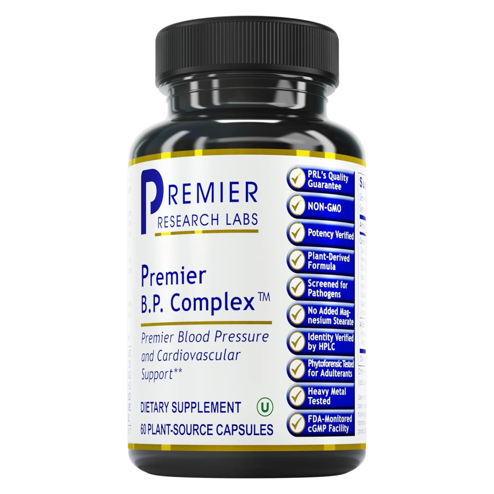 Premier Research Labs Premier BP Complex - Heart Health Supplements, BP Formula, Garlic Allicin Supplement, Natural Herbal BP Support Pills with Reishi & Cayenne Pepper - 60 Vegetarian Capsules Premier Research Labs uk supplements
