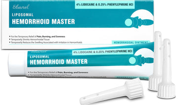 Ebanel 4% Lidocaine Hemorrhoid Treatment Ointment with Phenylephrine, Witch Hazel, Vitamin B6, Zinc Oxide, Frankincense, External and Internal Hemorrhoids Treatment Burn Itch Pain Relief Anal Cream Ebanel uk supplements