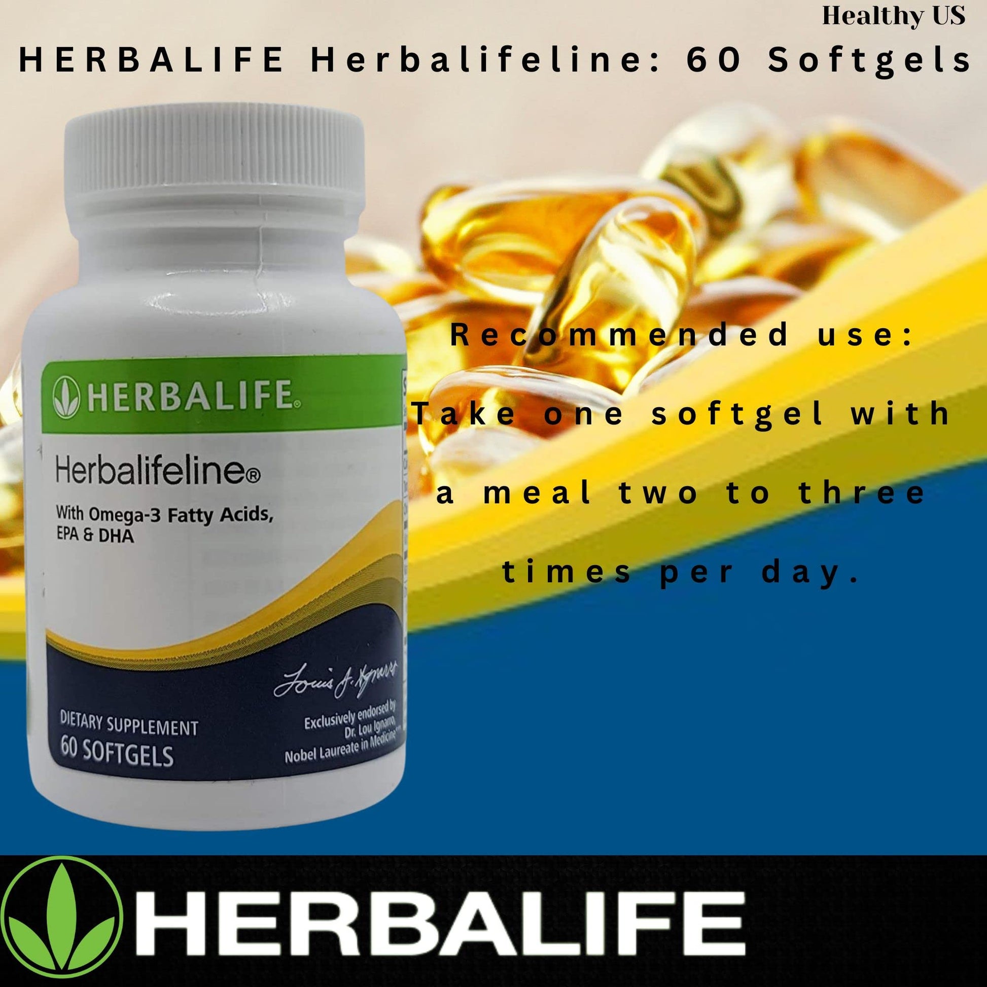 Herbalife Herbalifeline: 60 Softgels with Vitamin E, Marine Lipid Complex, Omega-3 Fatty Herbalife uk supplements